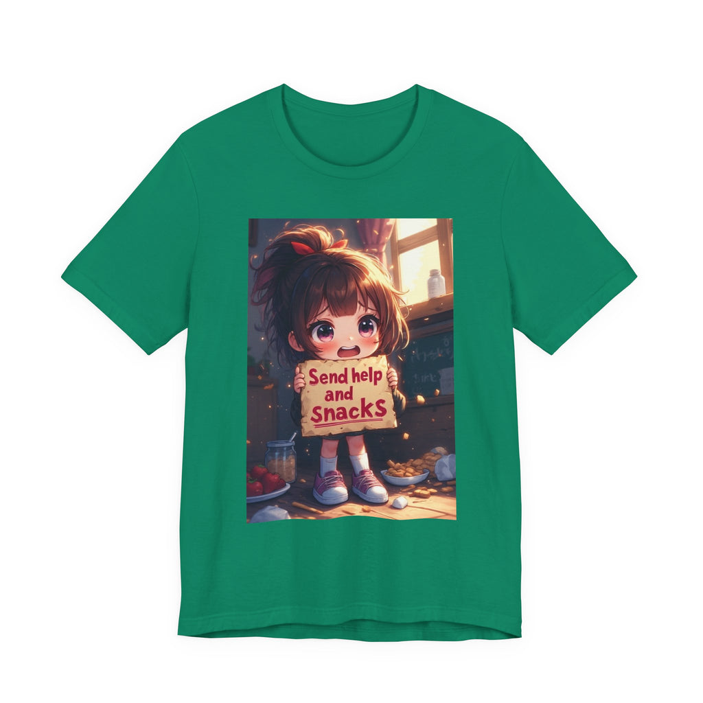 Send help and snacks. female themed t-shirt