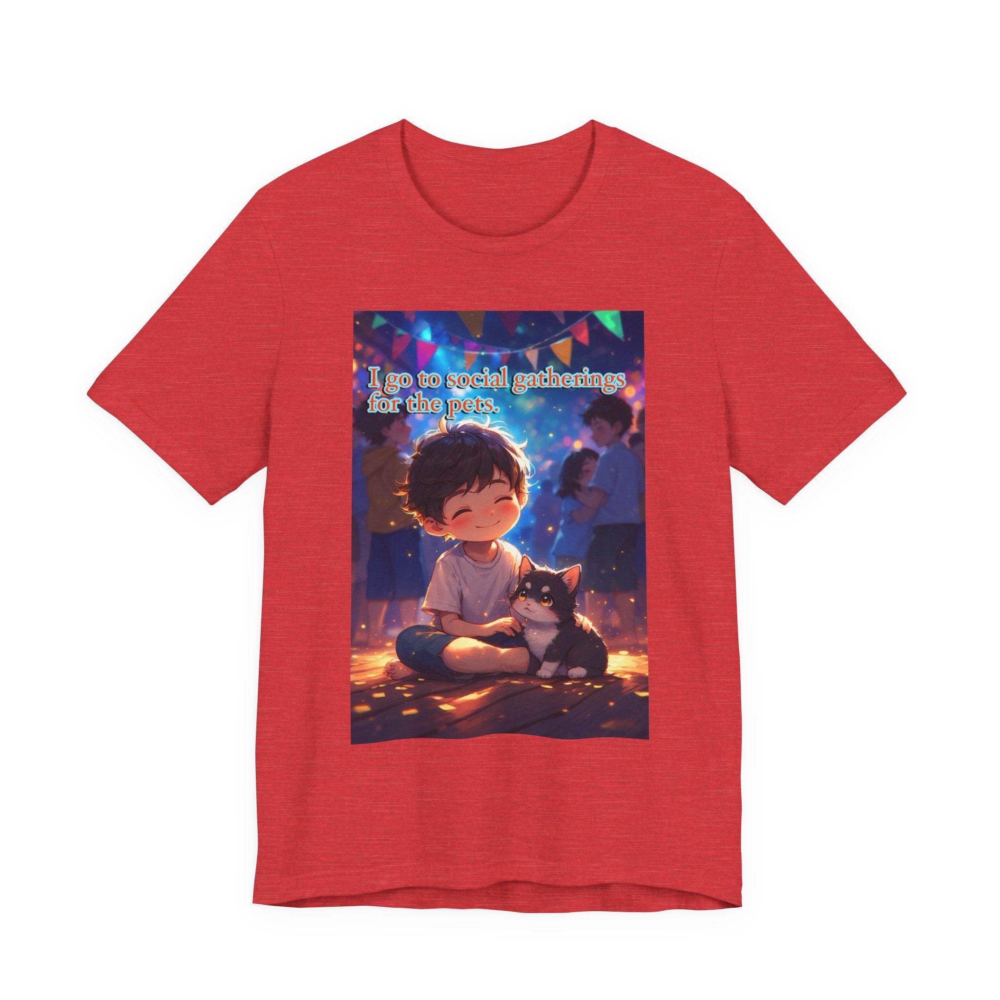 I’m here for the pets. male themed t-shirt.