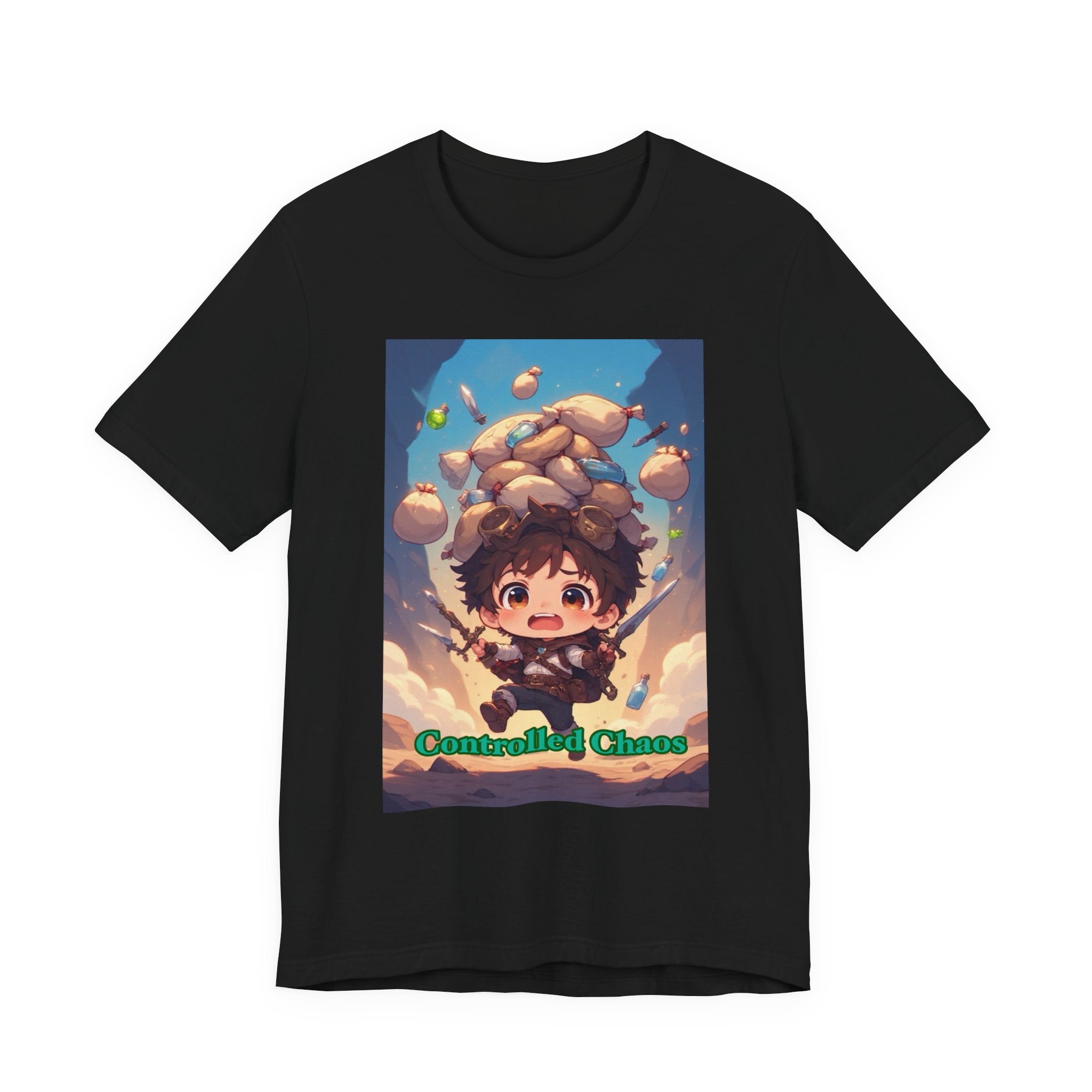 Controlled chaos. Male themed t-shirt