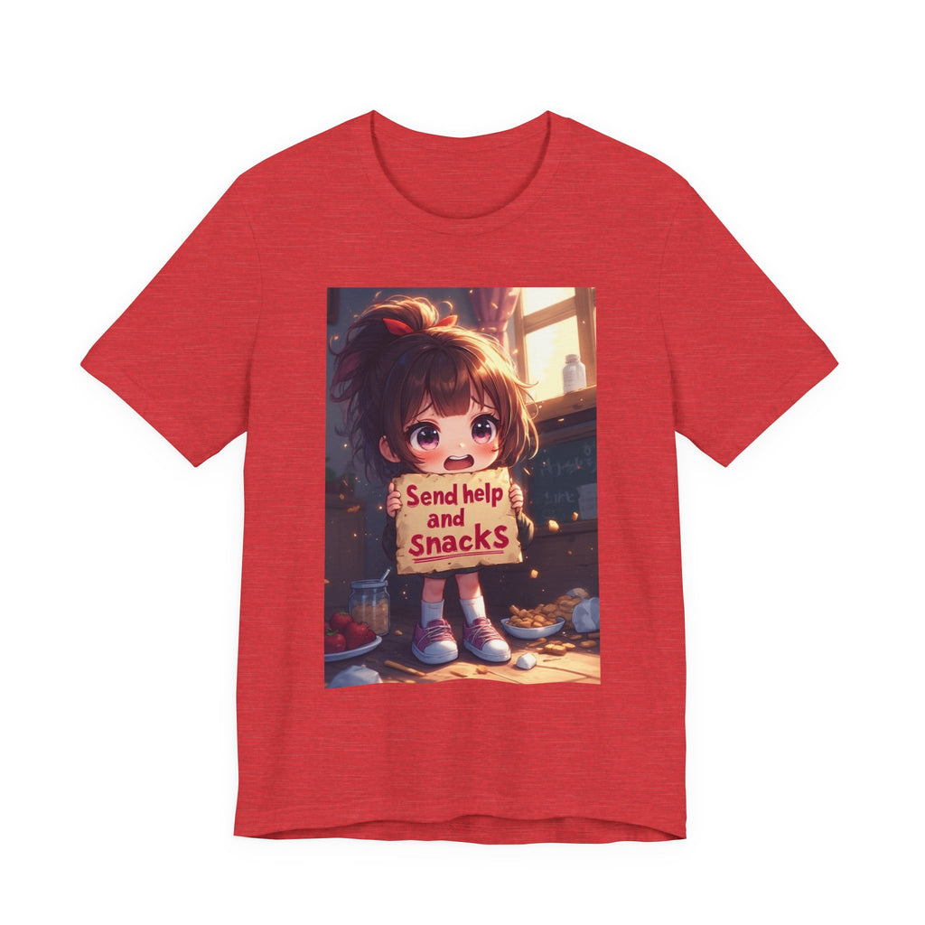 Send help and snacks. female themed t-shirt