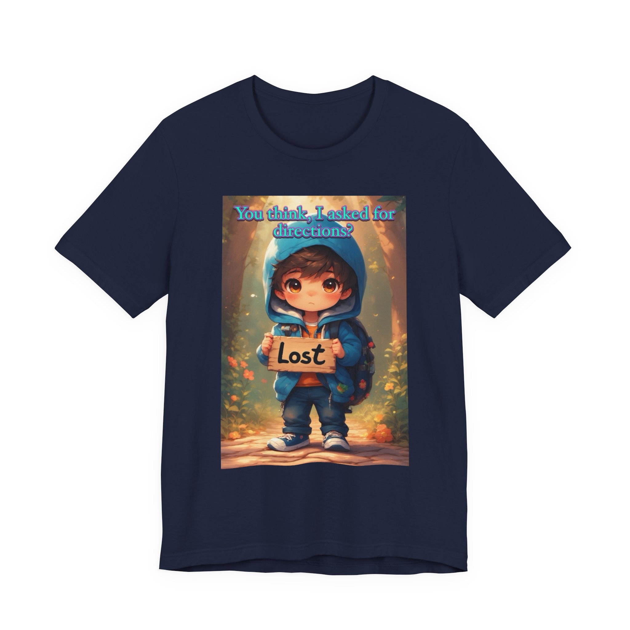 Lost Directions. male themed t-shirt.