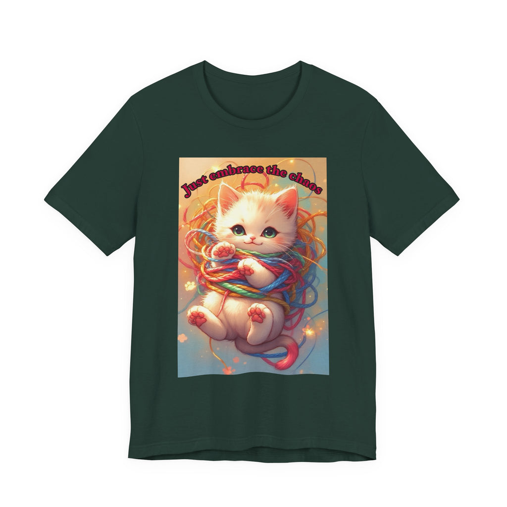 Chaos kitten. Neutral themed t-shirt