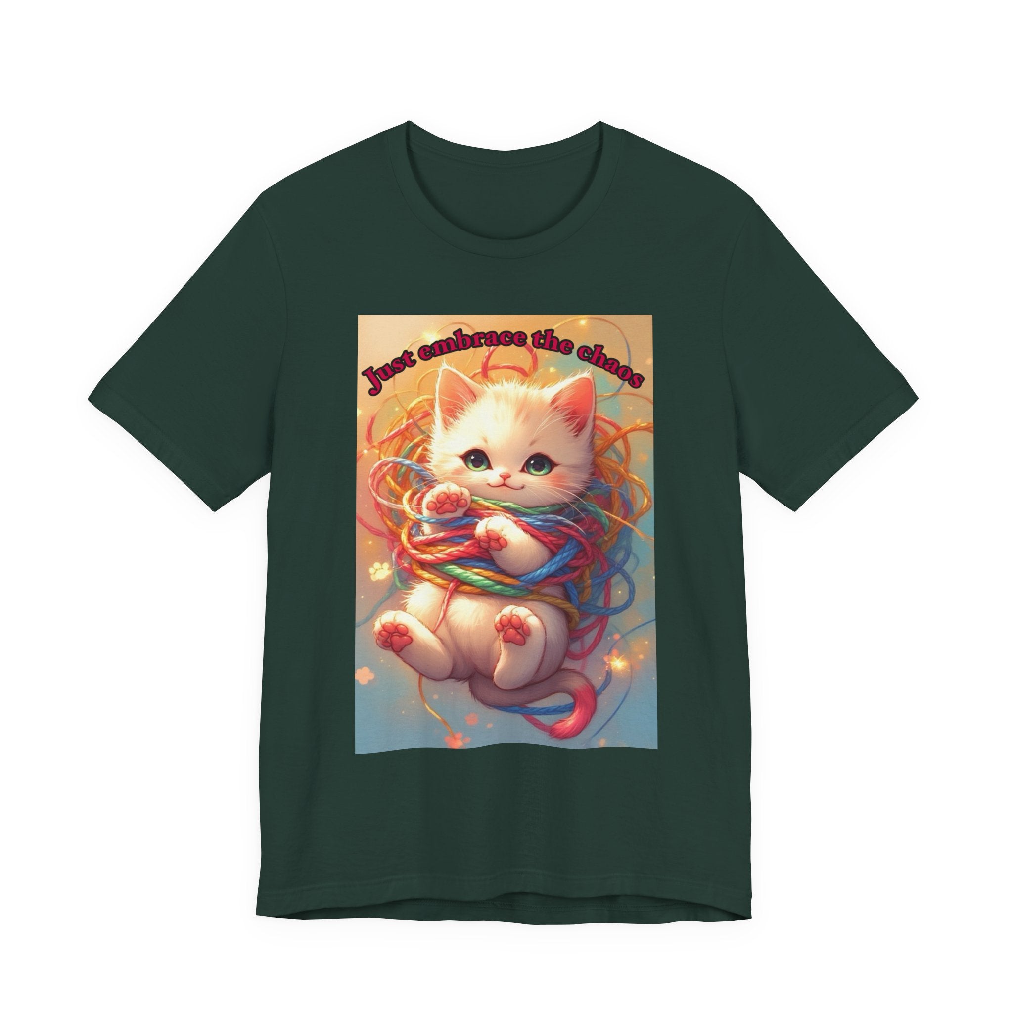 Chaos kitten. Neutral themed t-shirt