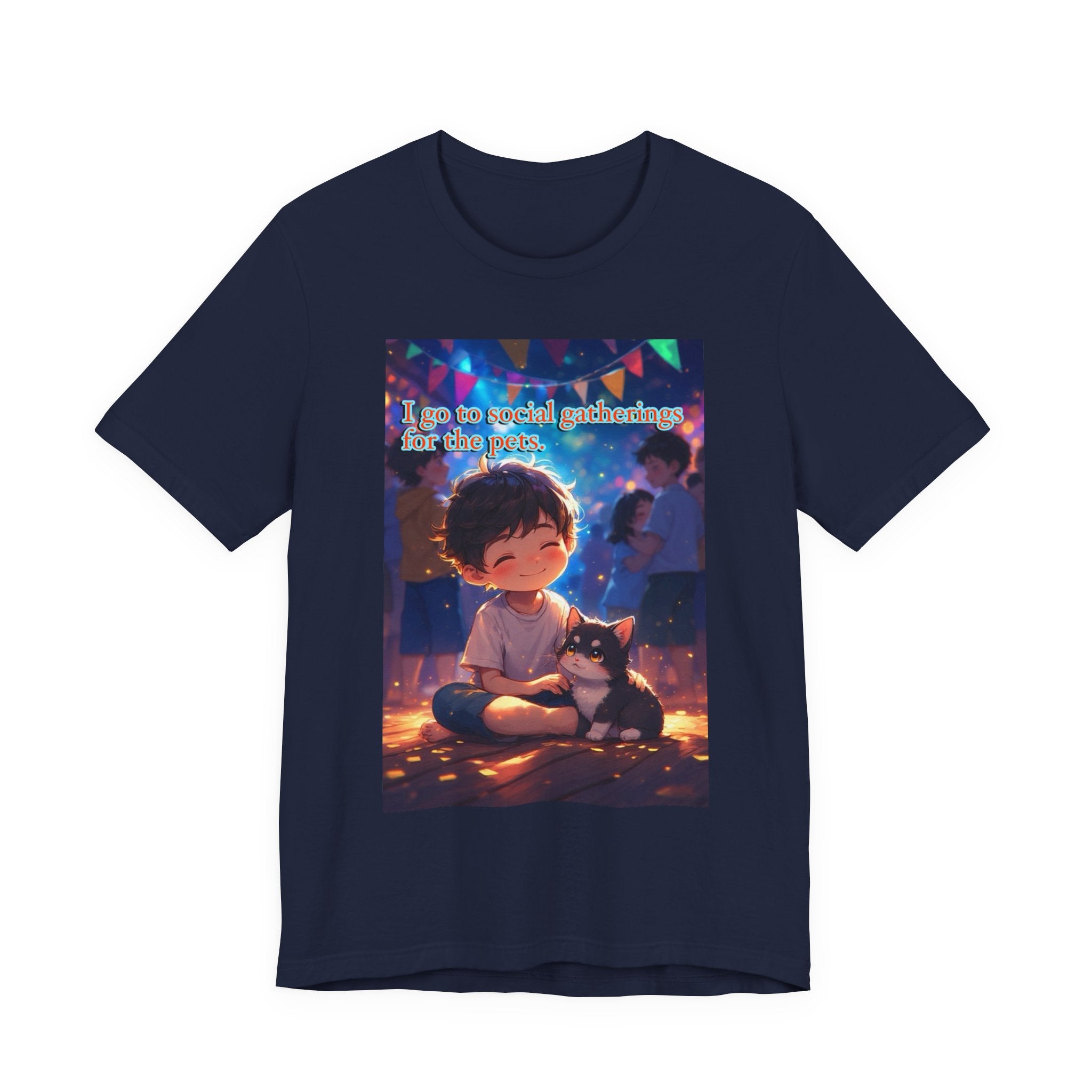 I’m here for the pets. male themed t-shirt.
