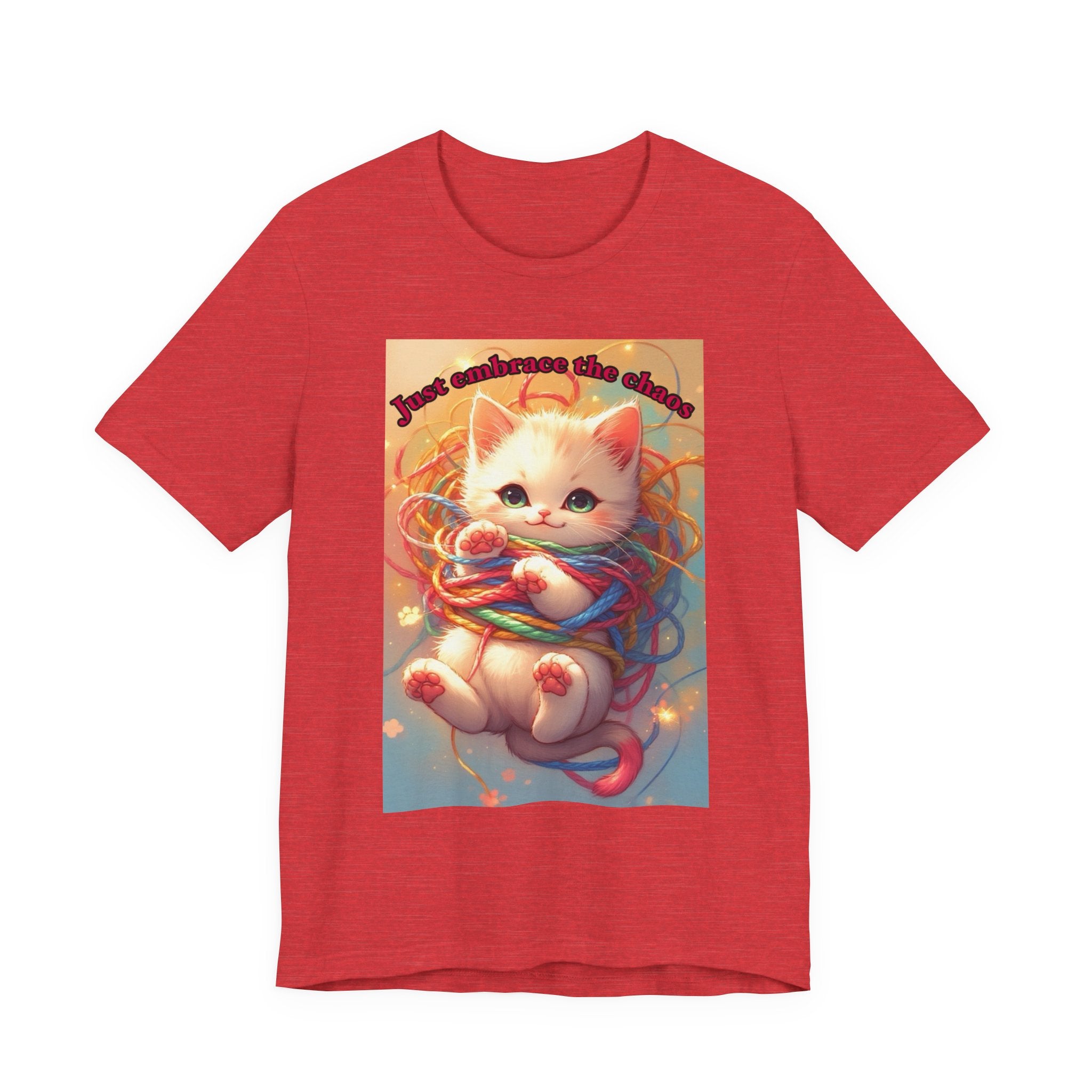 Chaos kitten. Neutral themed t-shirt