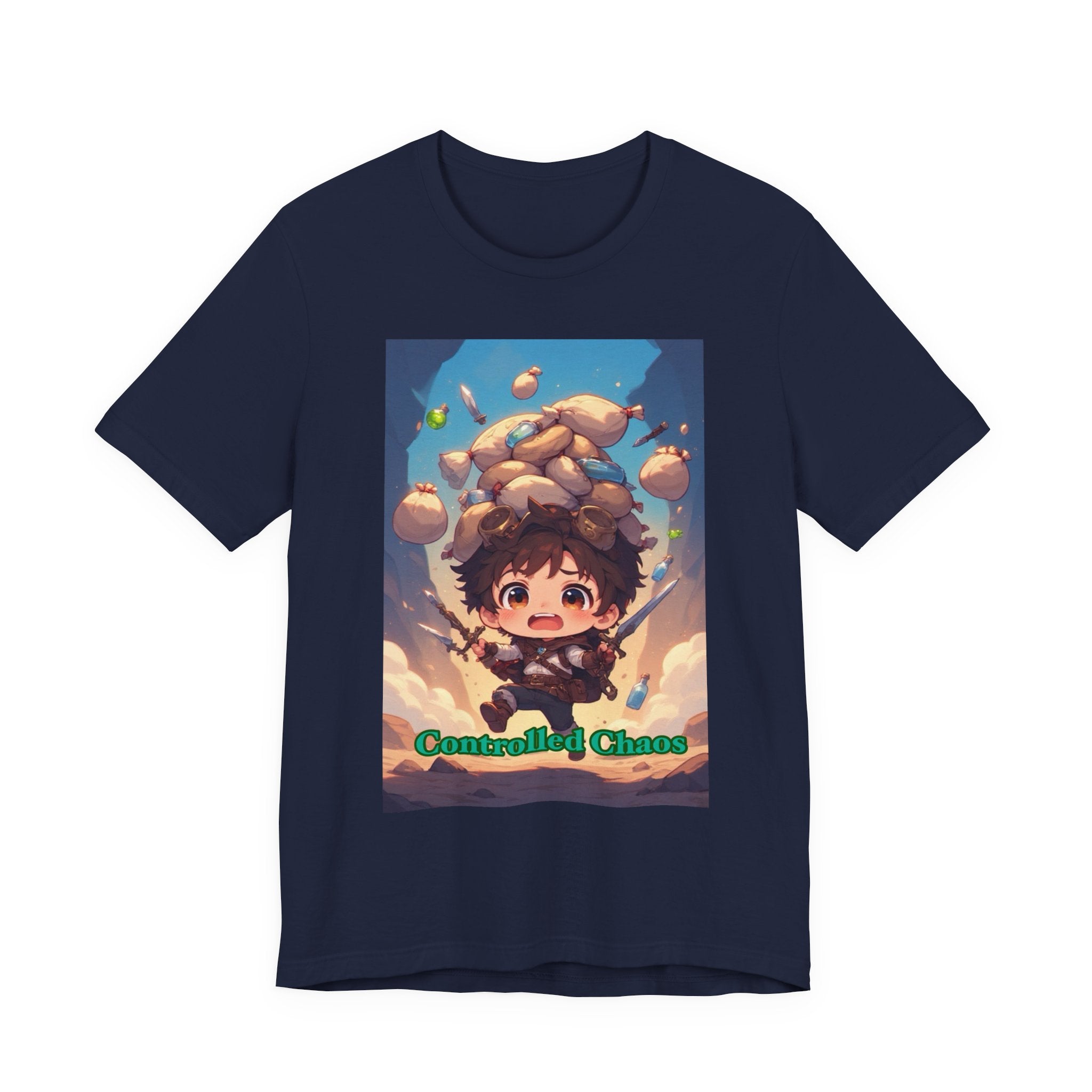 Controlled chaos. Male themed t-shirt