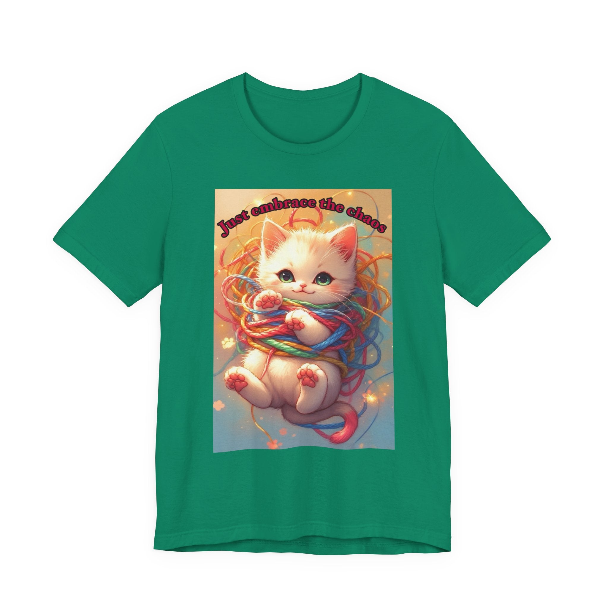 Chaos kitten. Neutral themed t-shirt