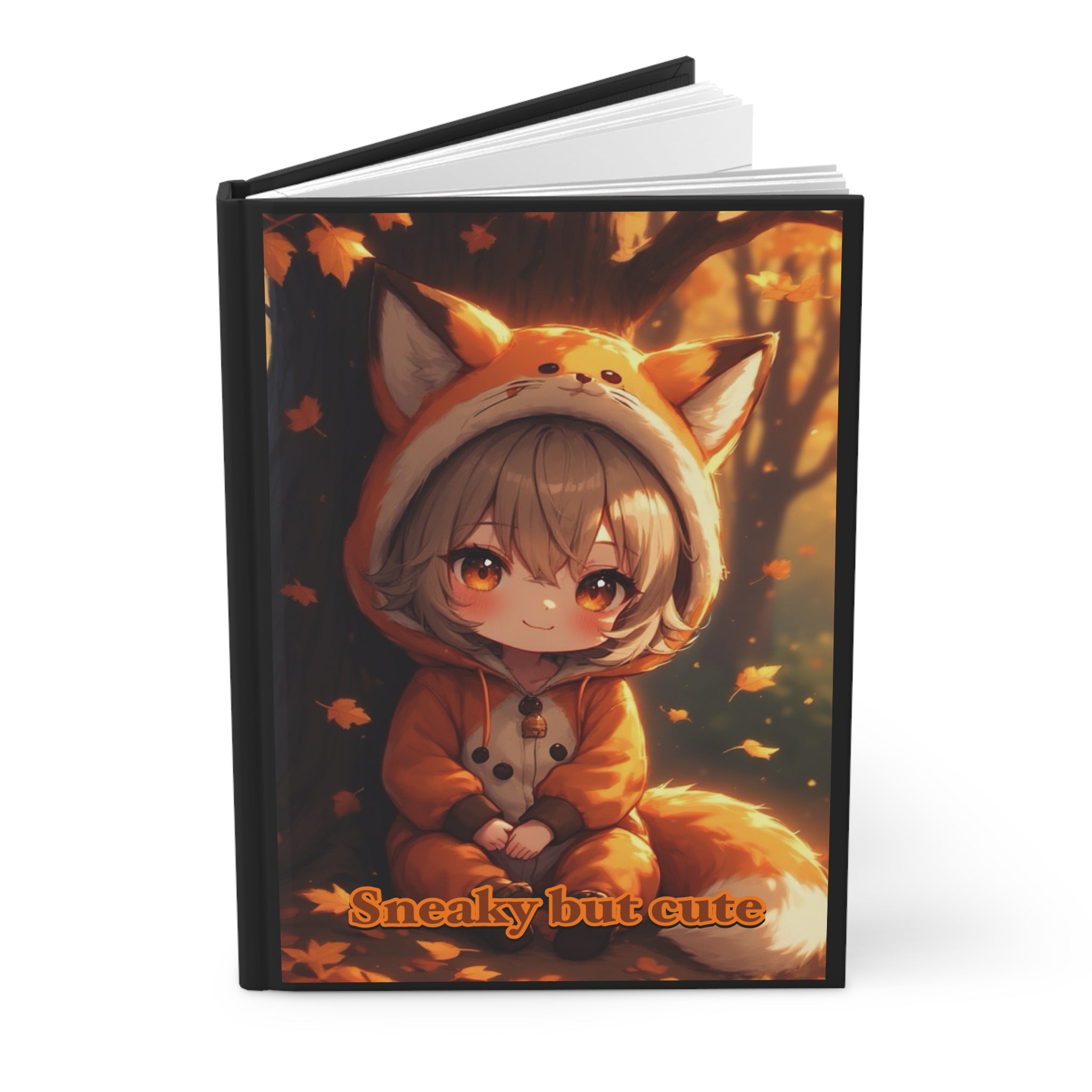 Cute Fox Journal — "Sneaky but cute" Hardcover Notebook for Kids & Anime Fans