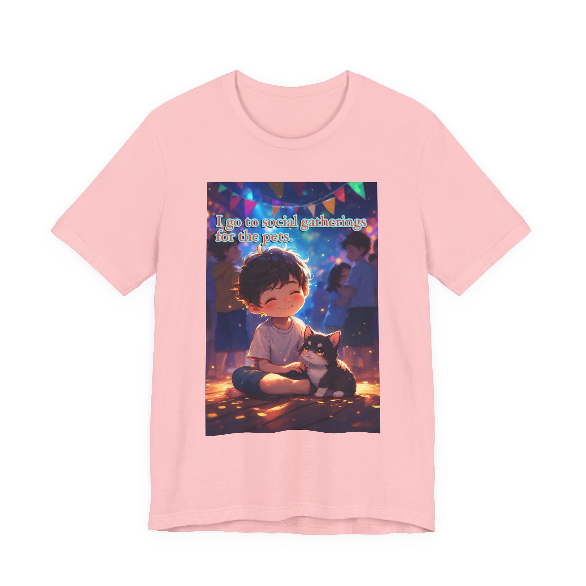 I’m here for the pets. male themed t-shirt.