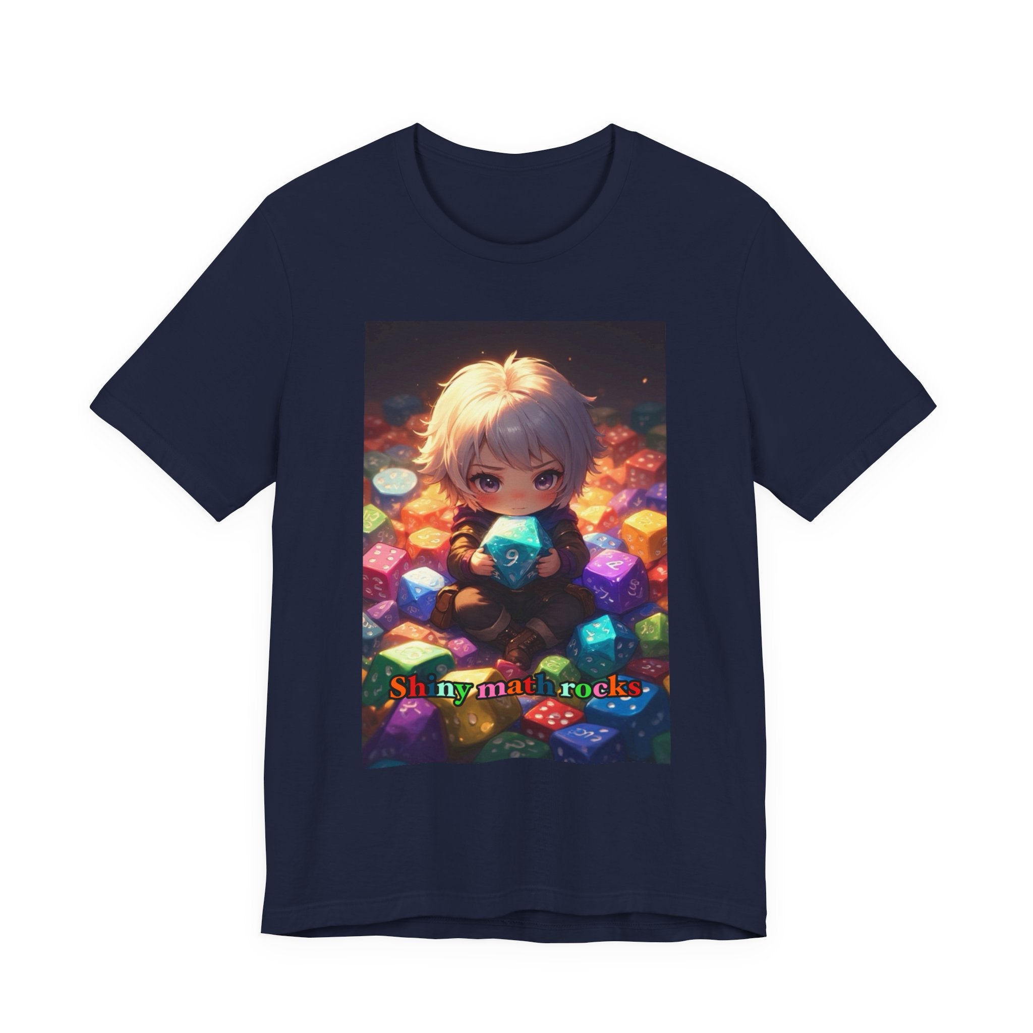 Shiny math rocks. Male themed t-shirt