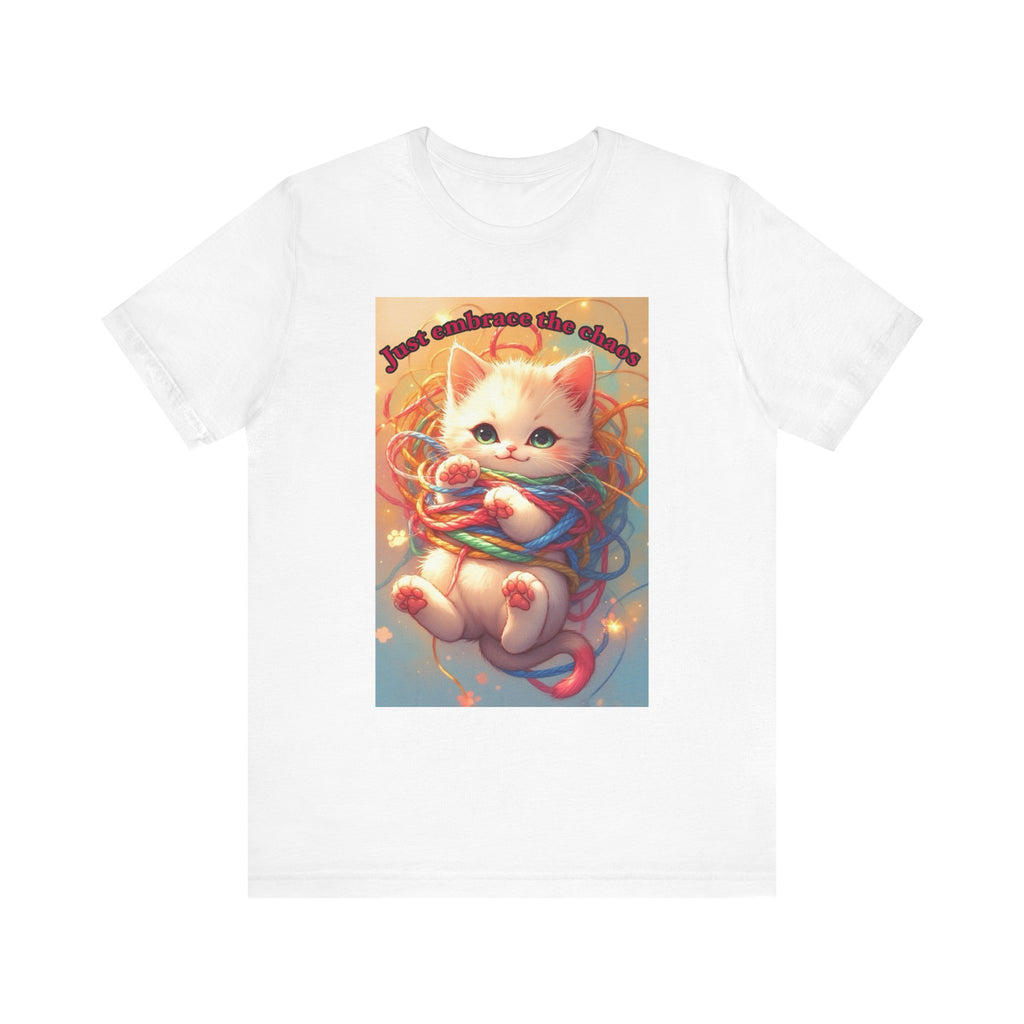 Chaos kitten. Neutral themed t-shirt