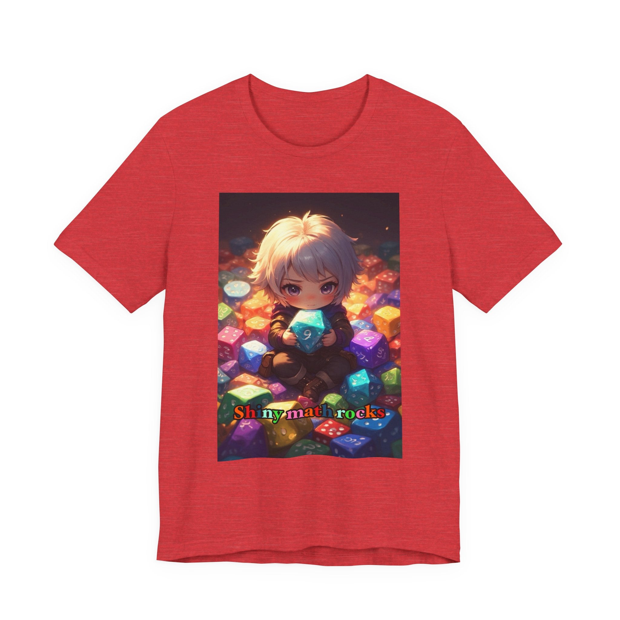Shiny math rocks. Male themed t-shirt