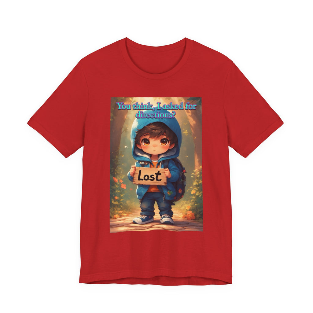 Lost Directions. male themed t-shirt.