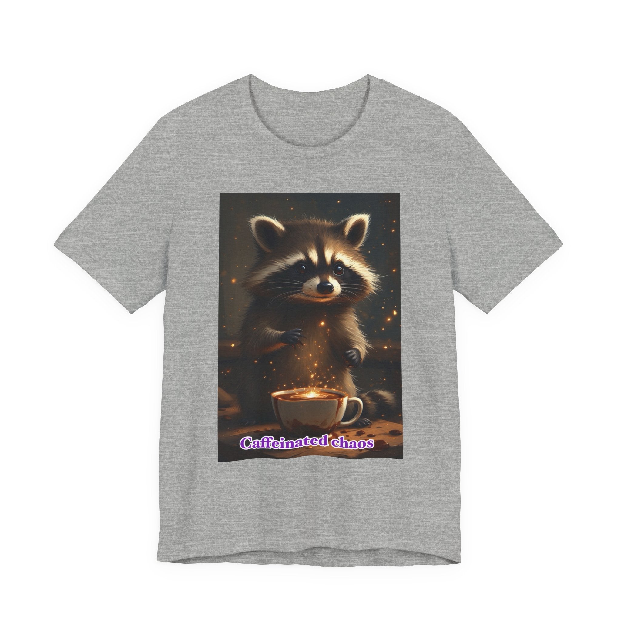 Caffeinated chaos. Neutral themed t-shirt