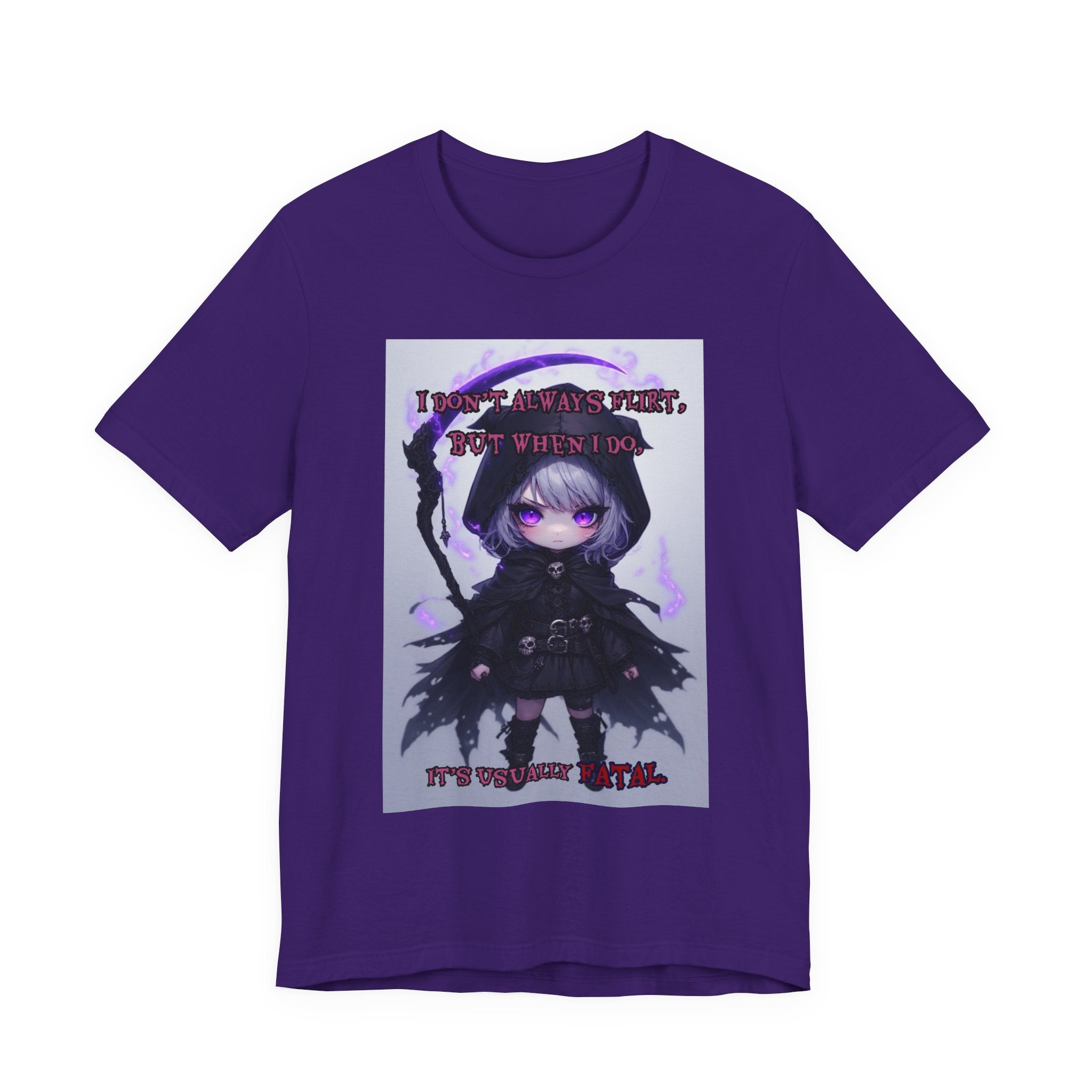 Fatal flirting. Female themed t-shirt.