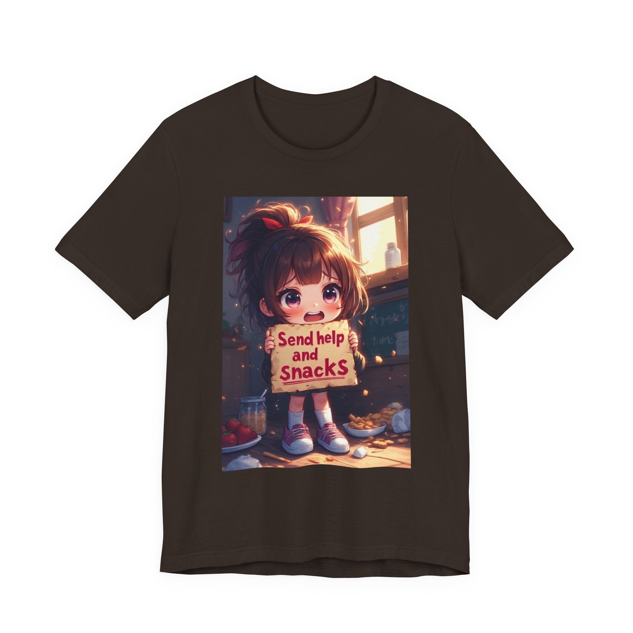 Send help and snacks. female themed t-shirt