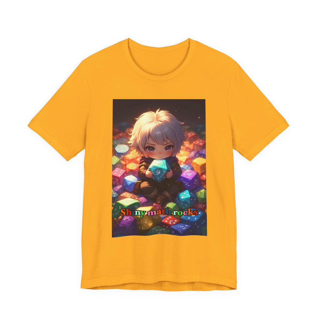 Shiny math rocks. Male themed t-shirt