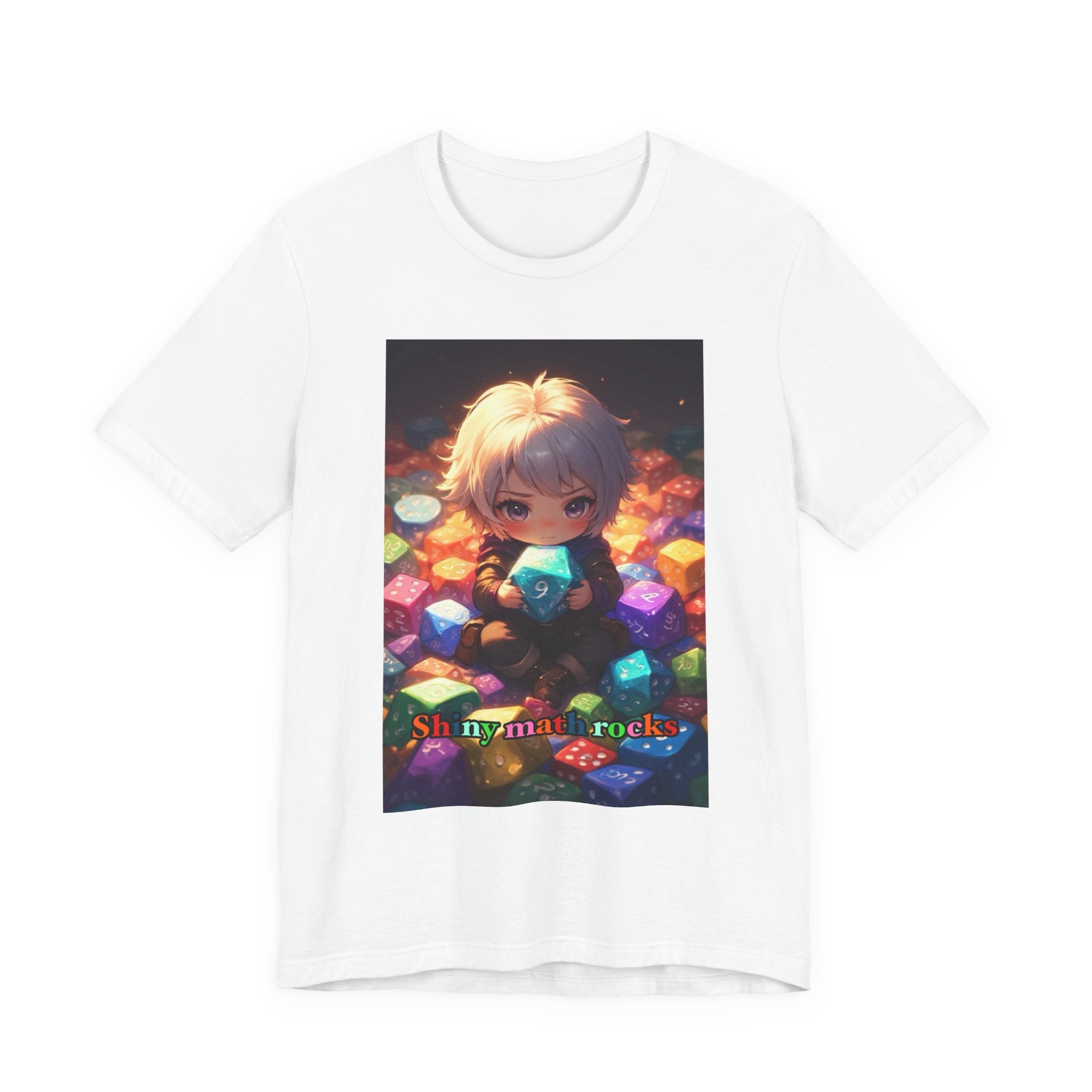 Shiny math rocks. Male themed t-shirt