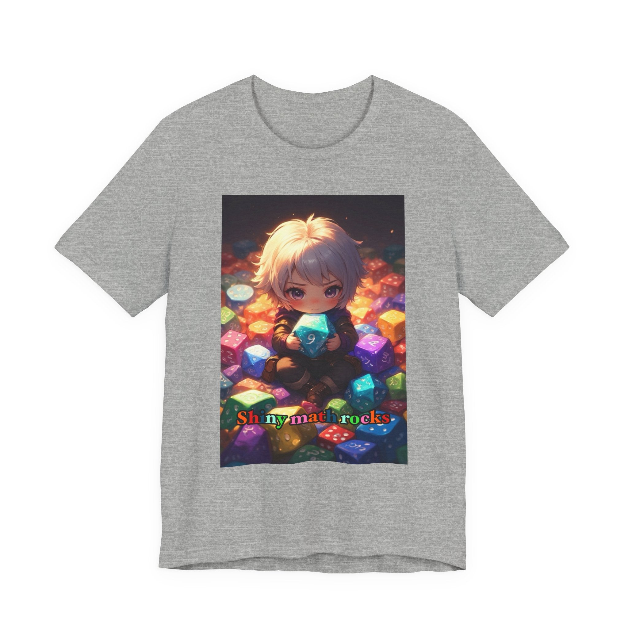 Shiny math rocks. Male themed t-shirt