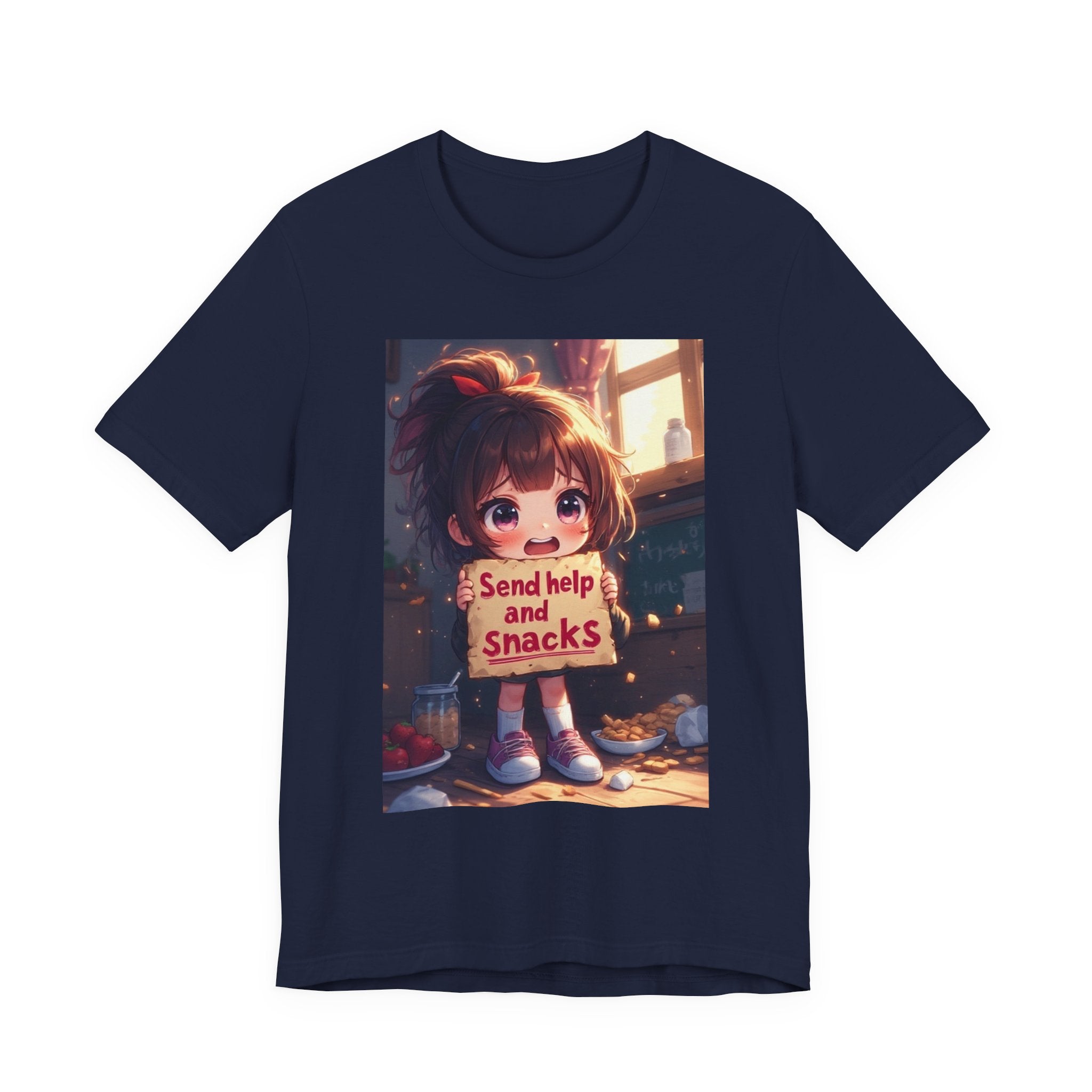 Send help and snacks. female themed t-shirt
