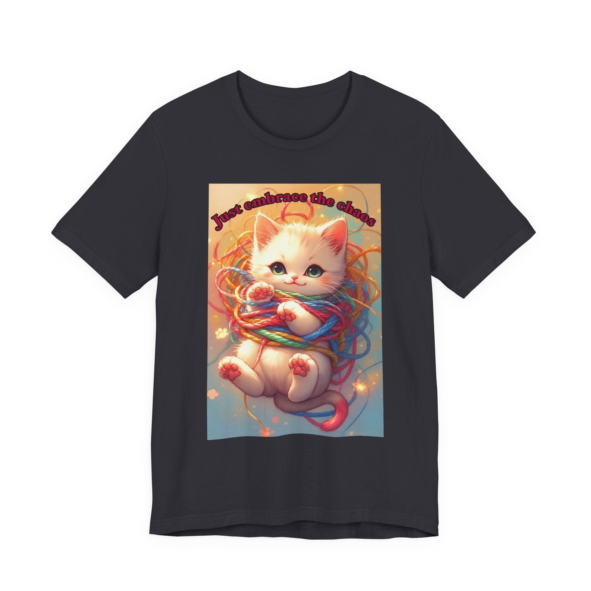 Chaos kitten. Neutral themed t-shirt