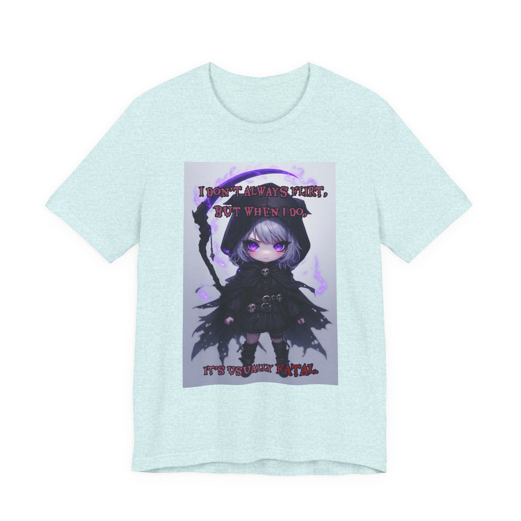 Fatal flirting. Female themed t-shirt.