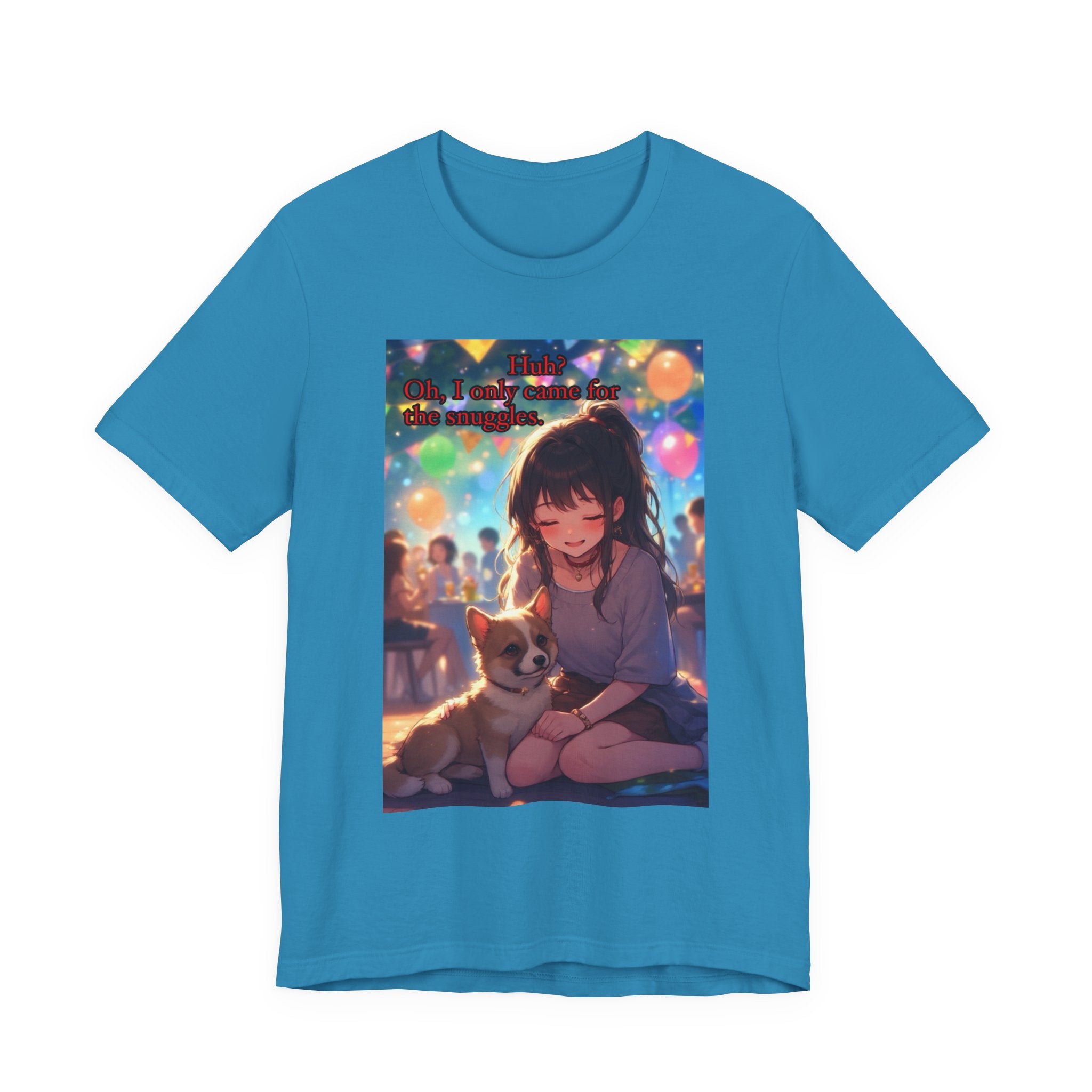 I’m here for the pets. female themed t-shirt.