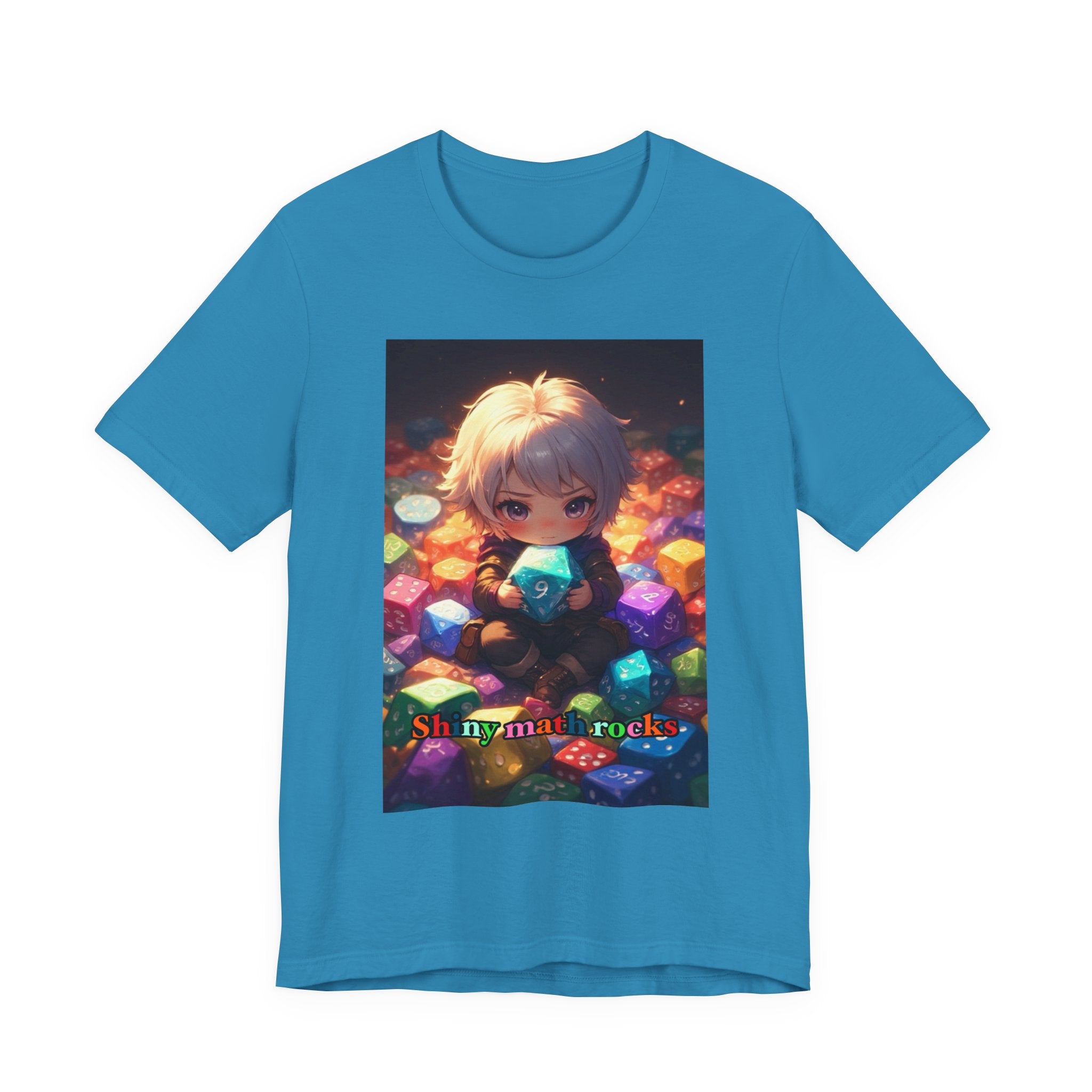 Shiny math rocks. Male themed t-shirt