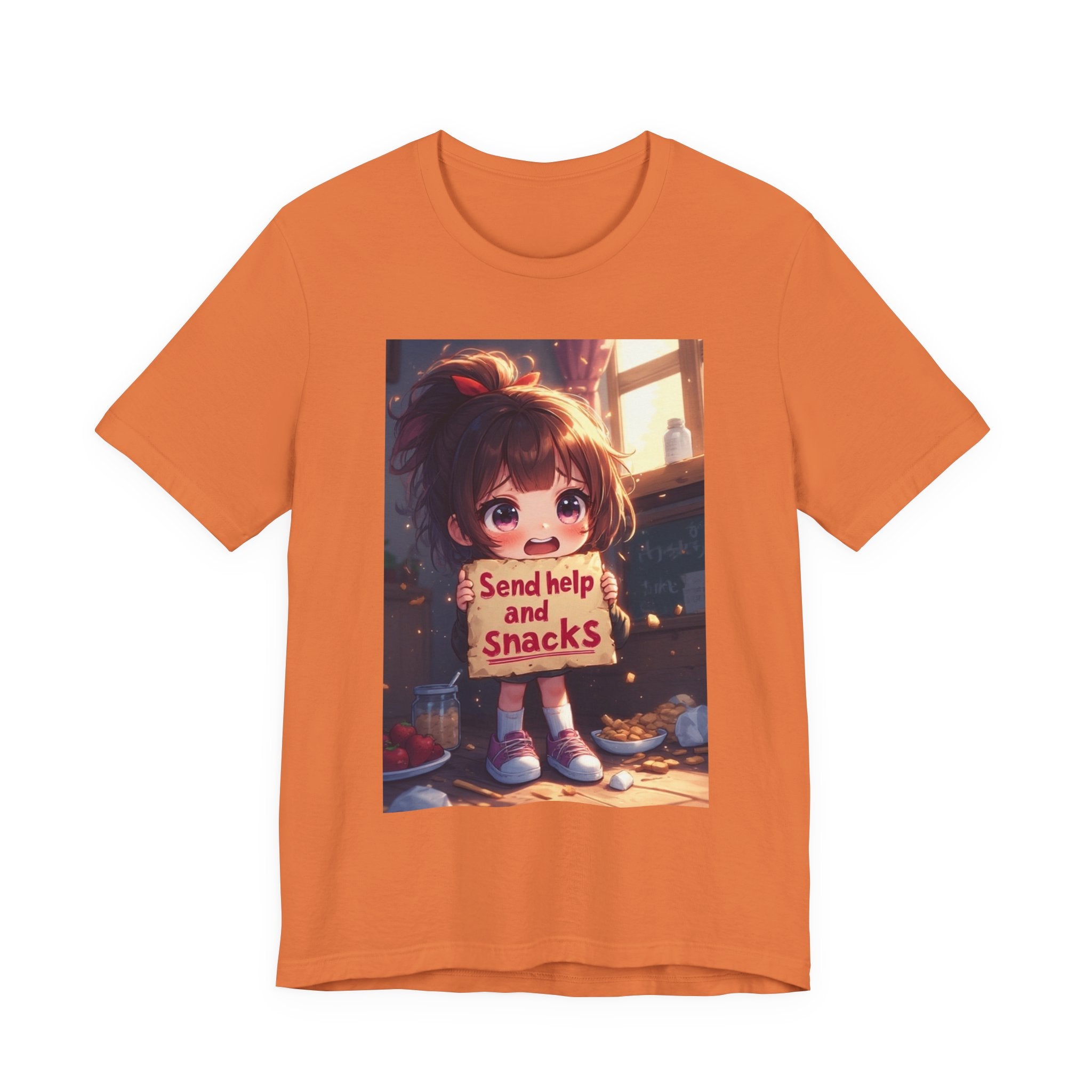 Send help and snacks. female themed t-shirt