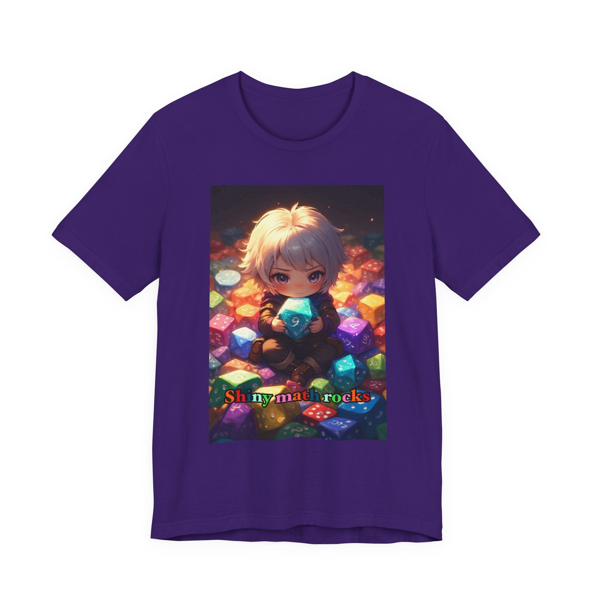 Shiny math rocks. Male themed t-shirt