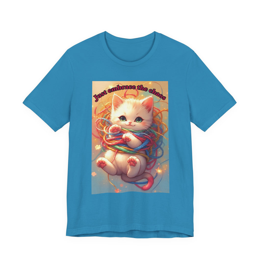 Chaos kitten. Neutral themed t-shirt