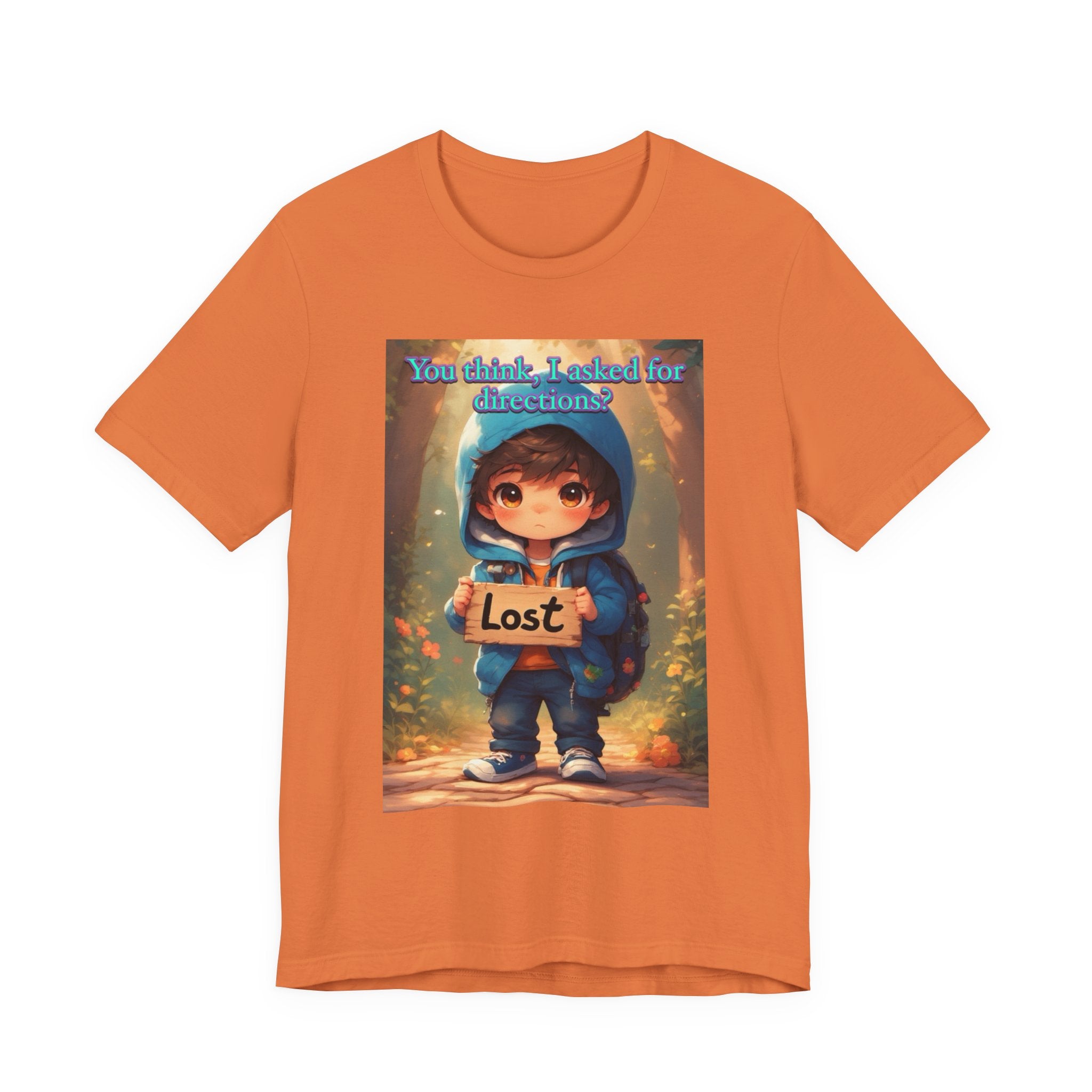 Lost Directions. male themed t-shirt.