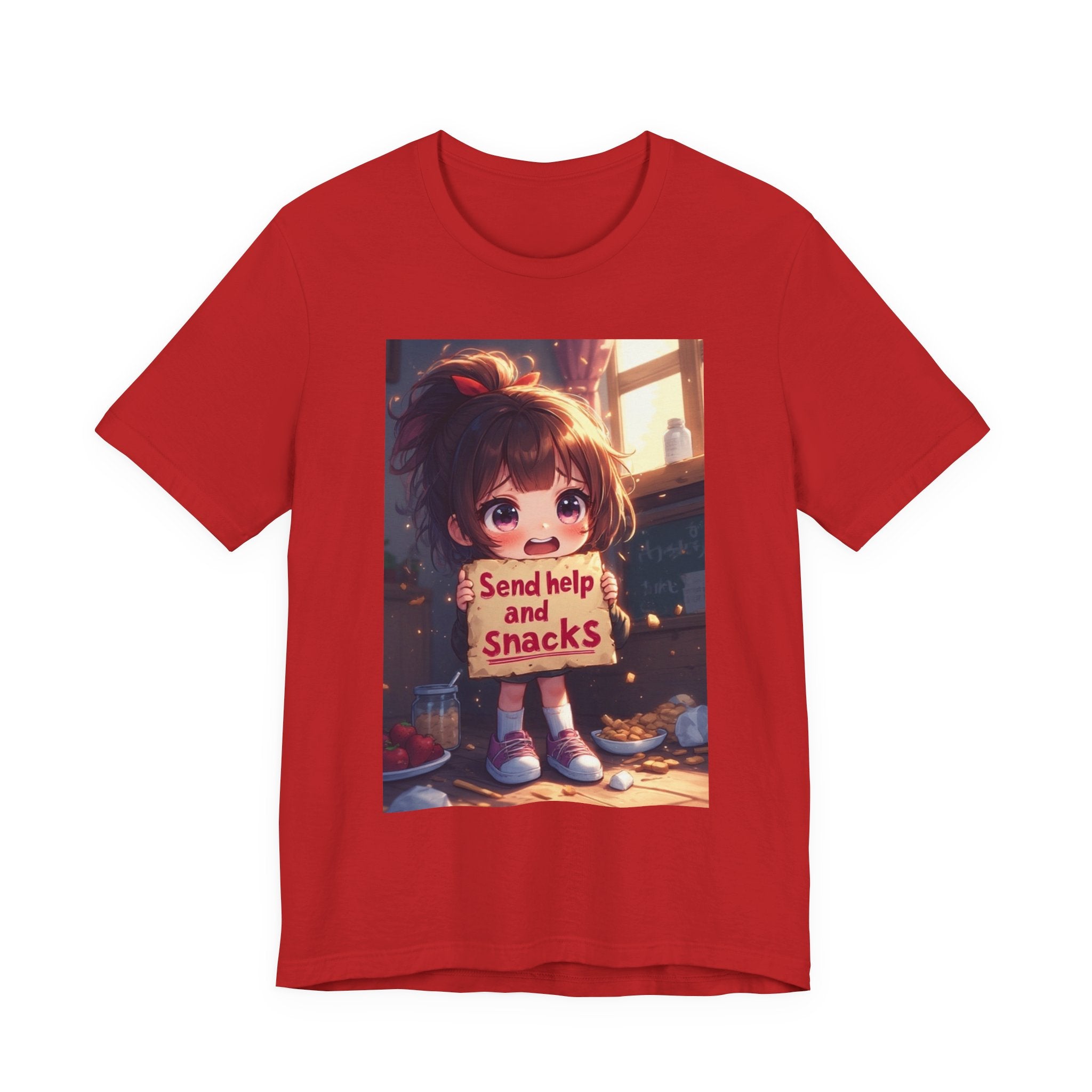 Send help and snacks. female themed t-shirt