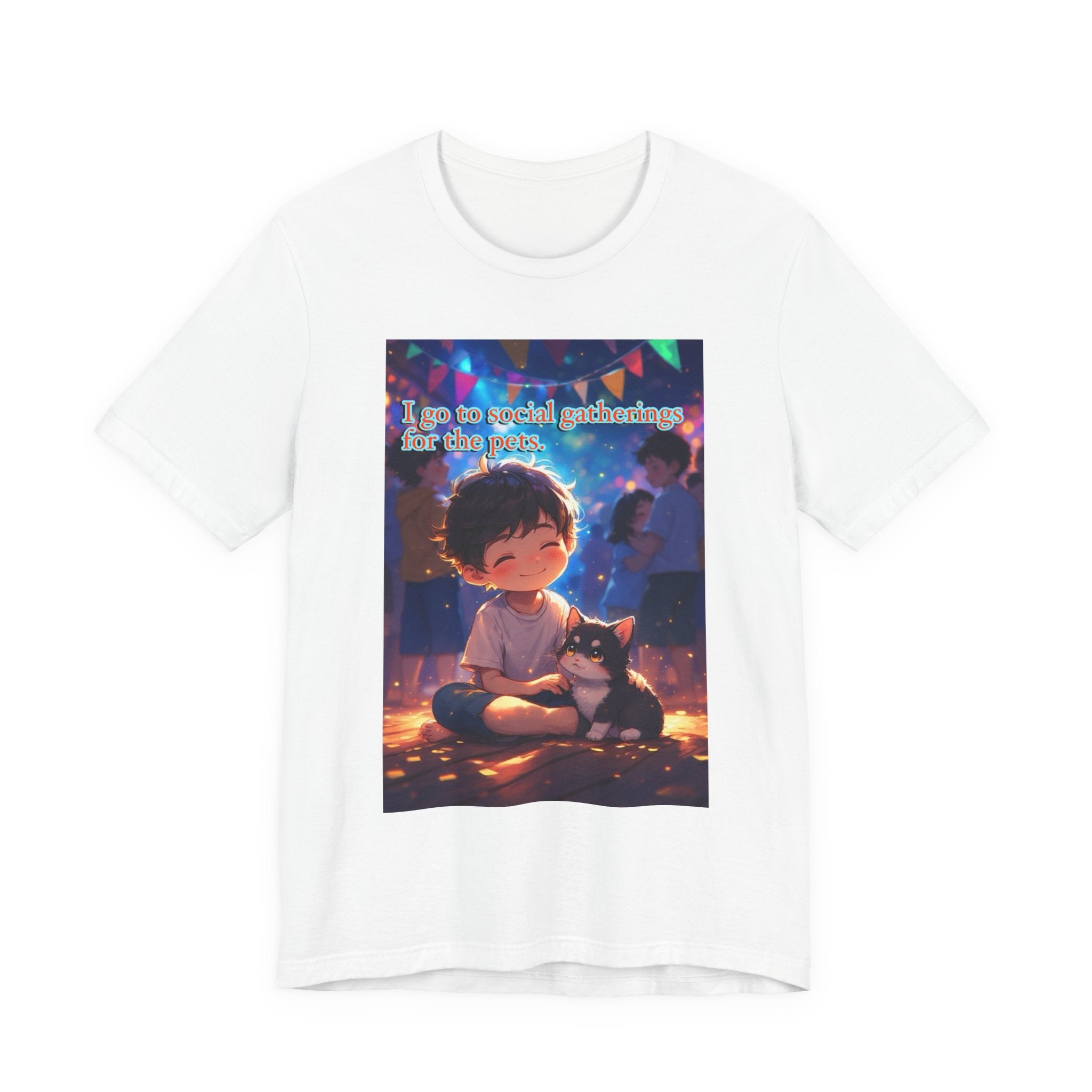 I’m here for the pets. male themed t-shirt.