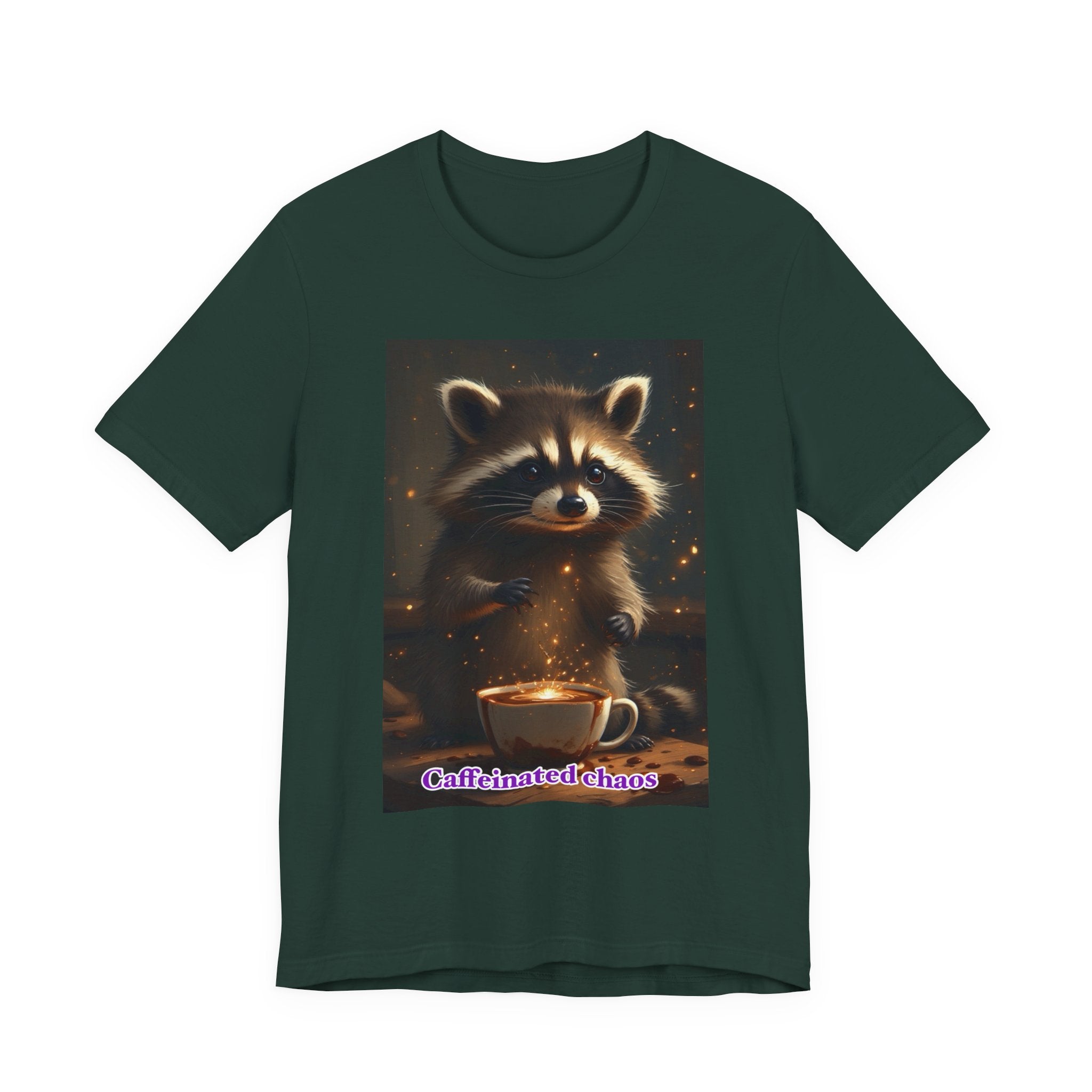 Caffeinated chaos. Neutral themed t-shirt