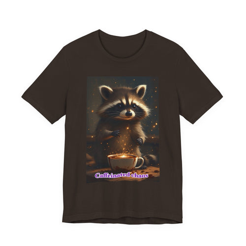 Caffeinated chaos. Neutral themed t-shirt