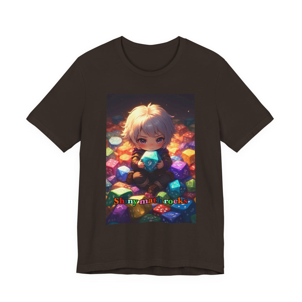 Shiny math rocks. Male themed t-shirt