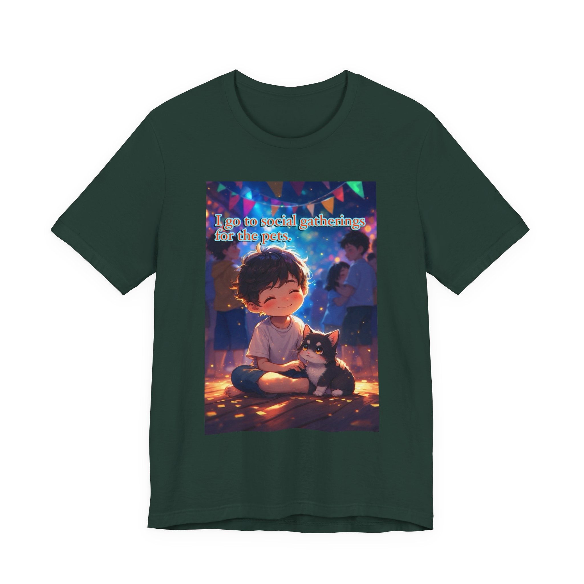 I’m here for the pets. male themed t-shirt.