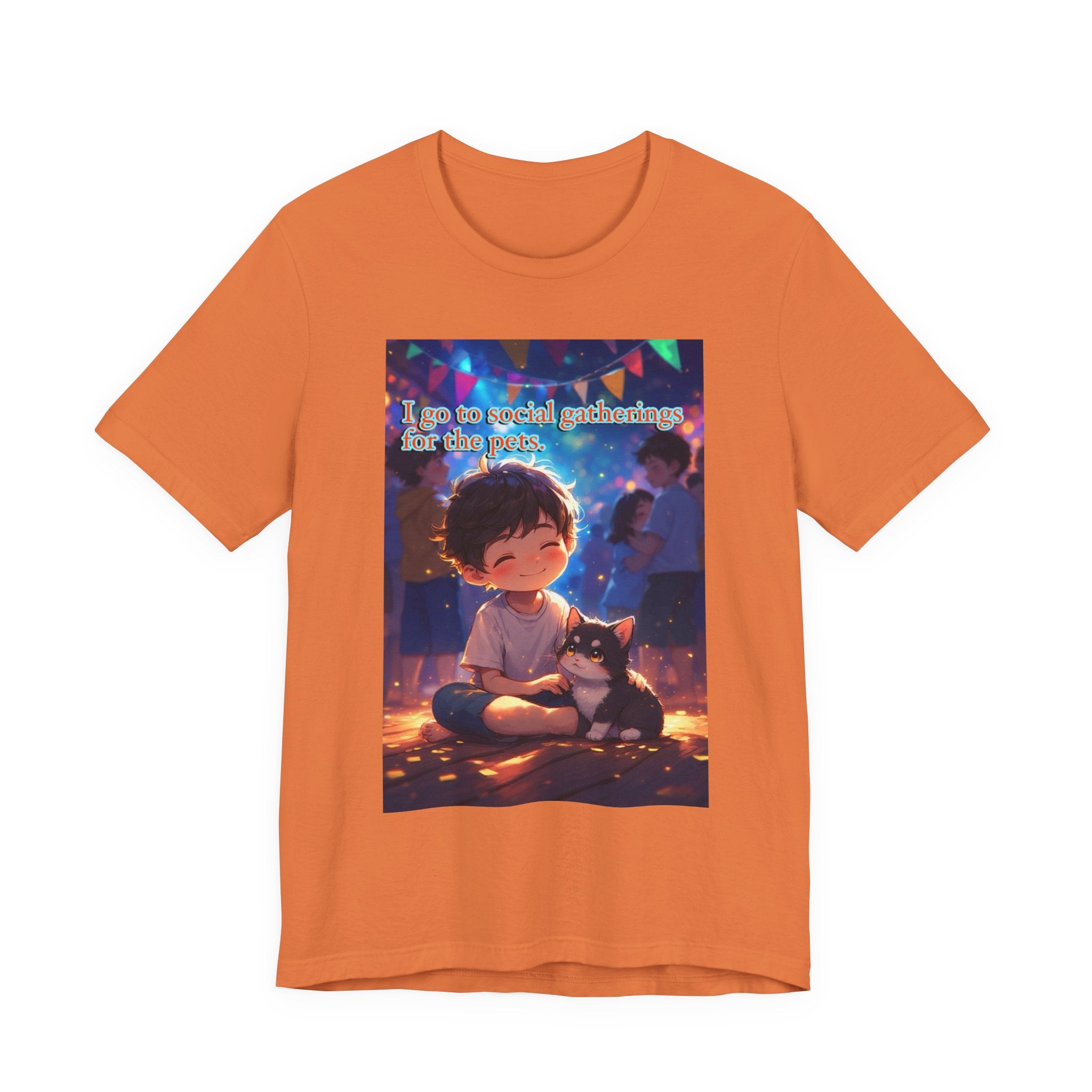 I’m here for the pets. male themed t-shirt.