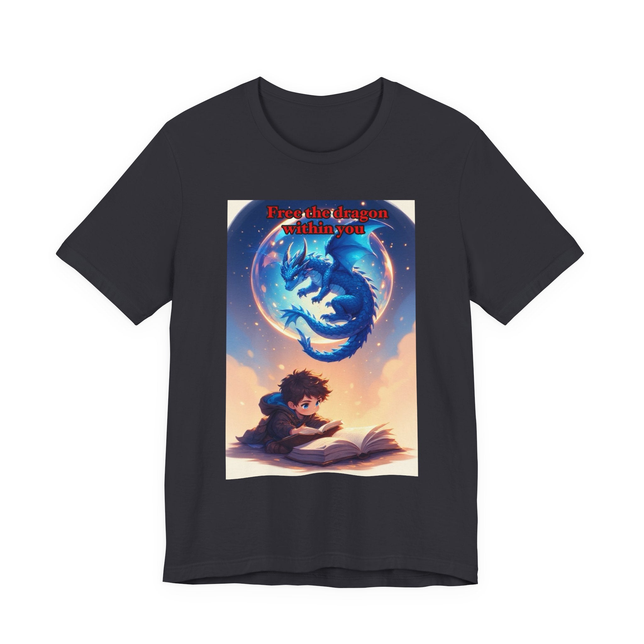 “Free the dragon within you.” Male themed t-shirt