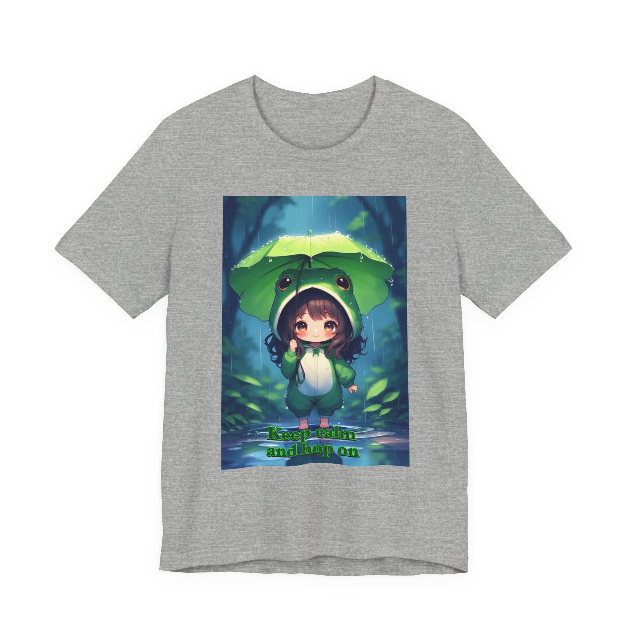 “ keep calm and hop on.” Female themed t-shirt.