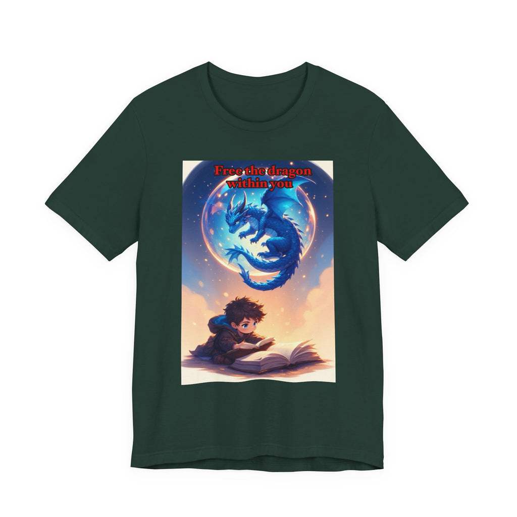 “Free the dragon within you.” Male themed t-shirt