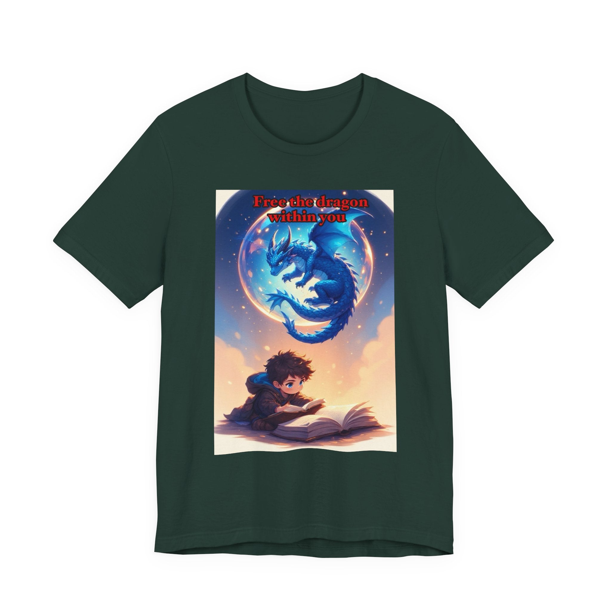 “Free the dragon within you.” Male themed t-shirt