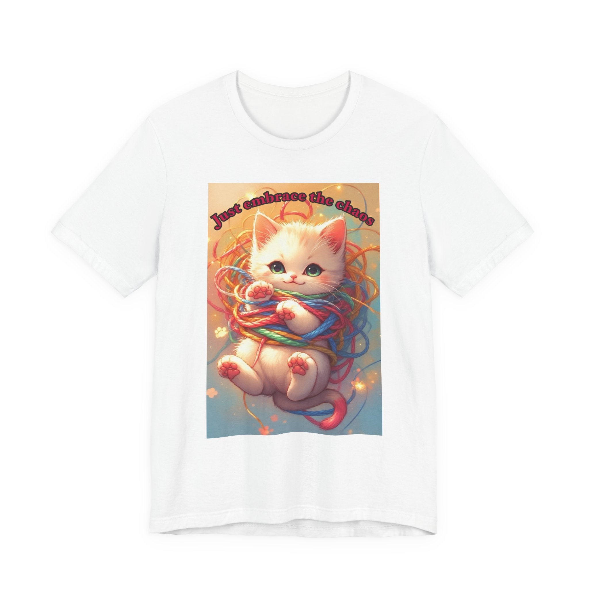Chaos kitten. Neutral themed t-shirt