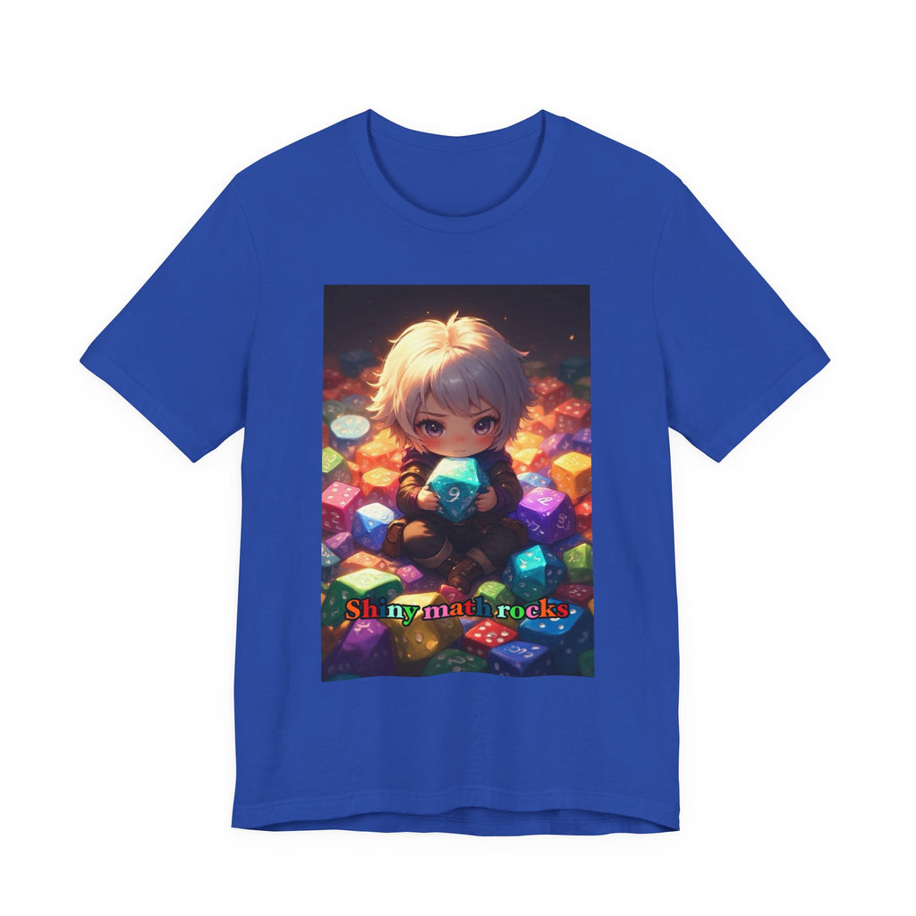 Shiny math rocks. Male themed t-shirt
