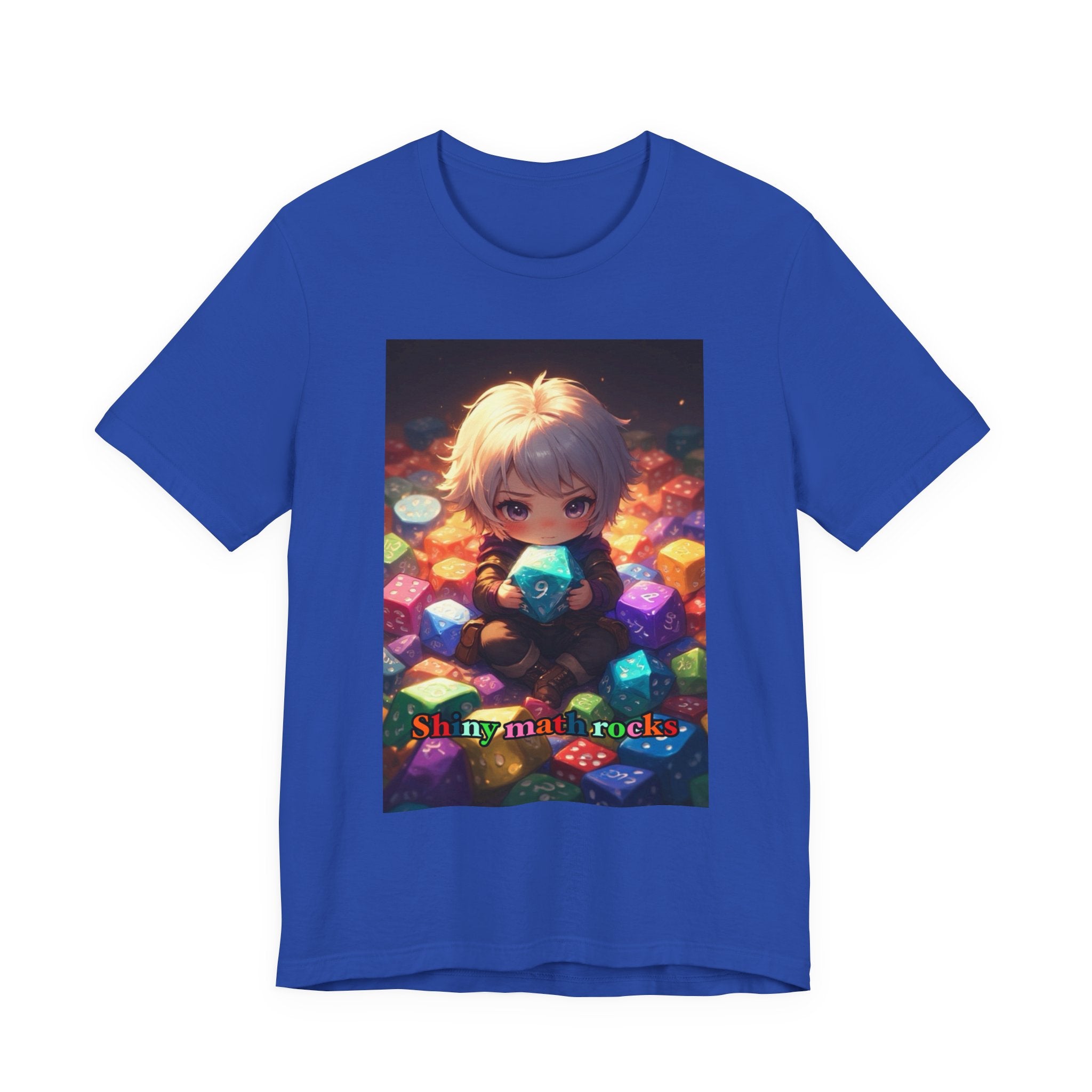 Shiny math rocks. Male themed t-shirt