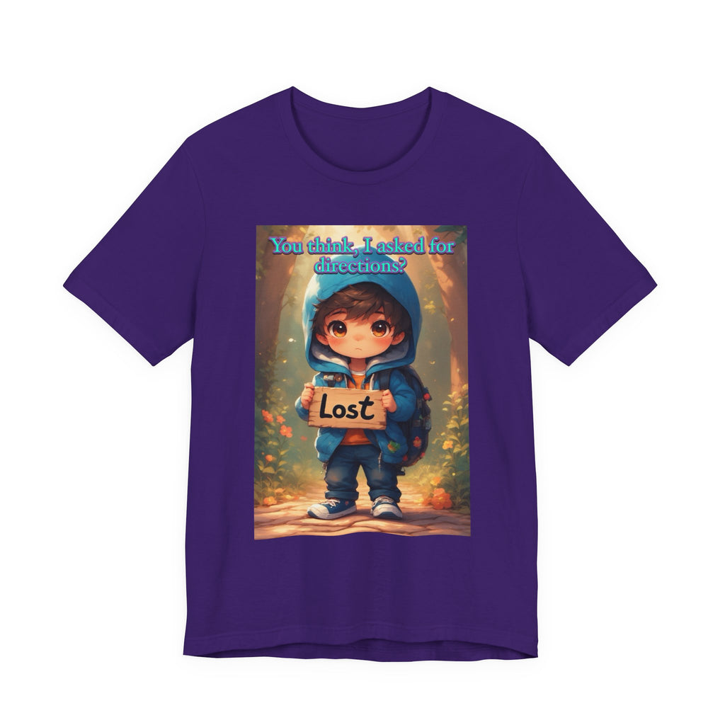 Lost Directions. male themed t-shirt.