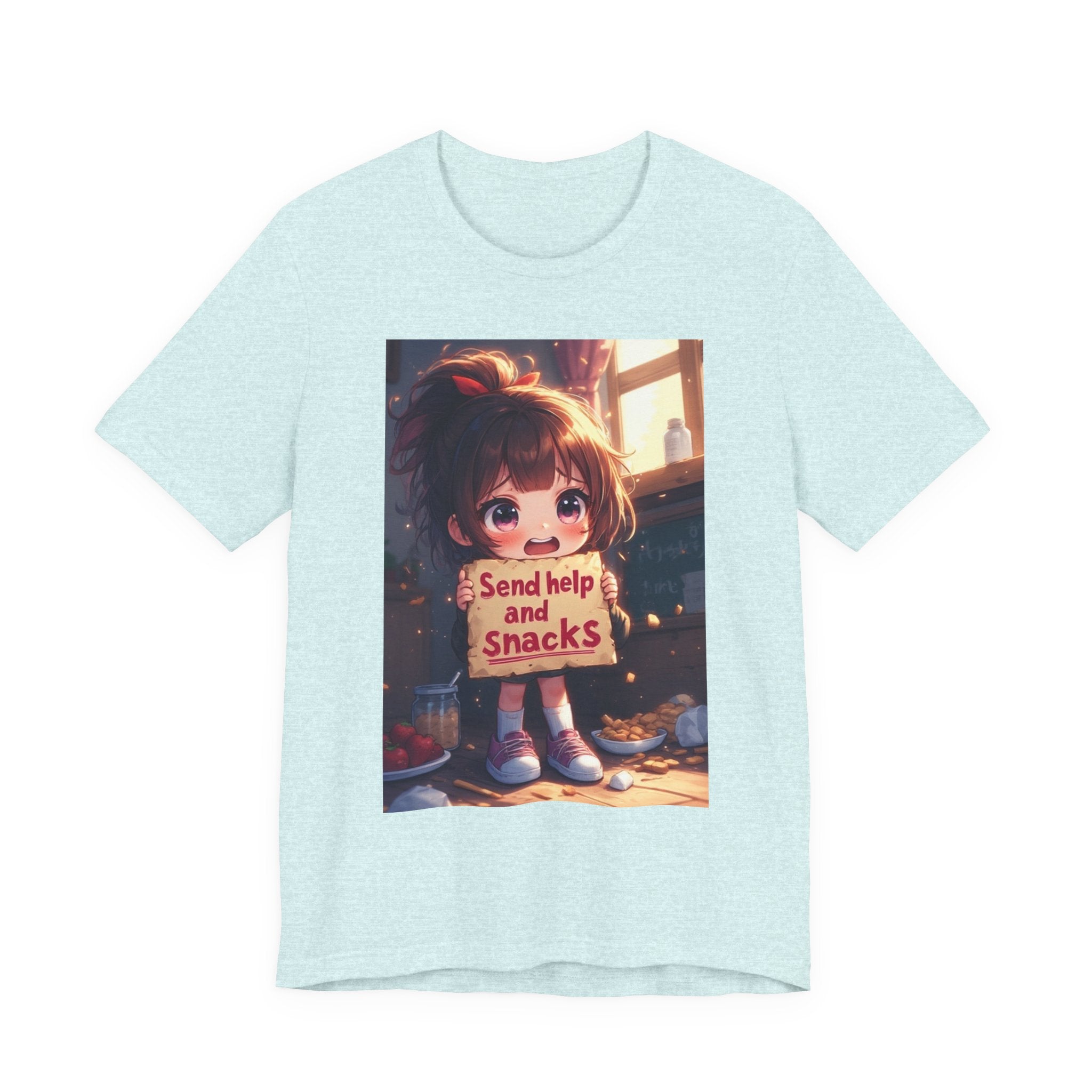 Send help and snacks. female themed t-shirt