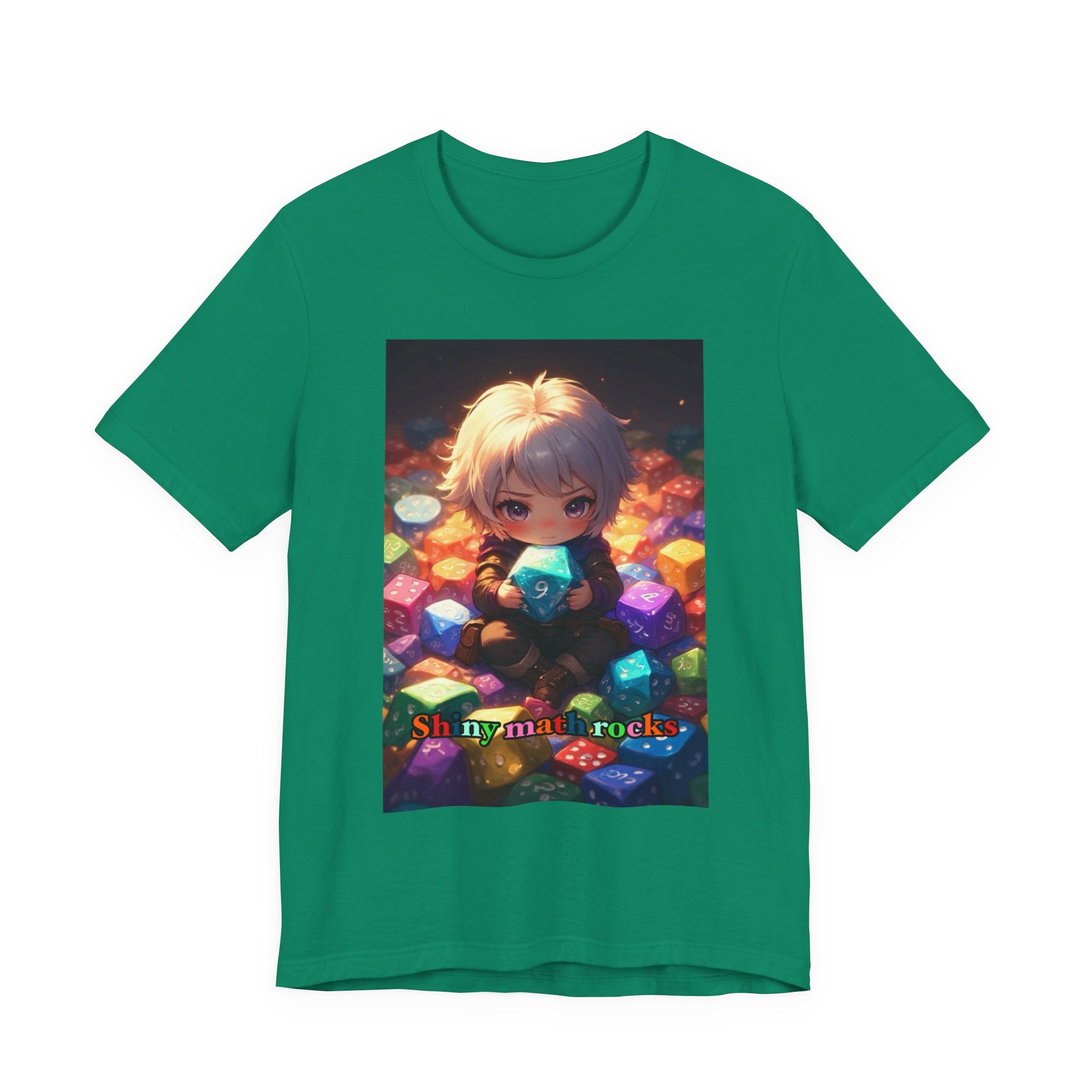 Shiny math rocks. Male themed t-shirt