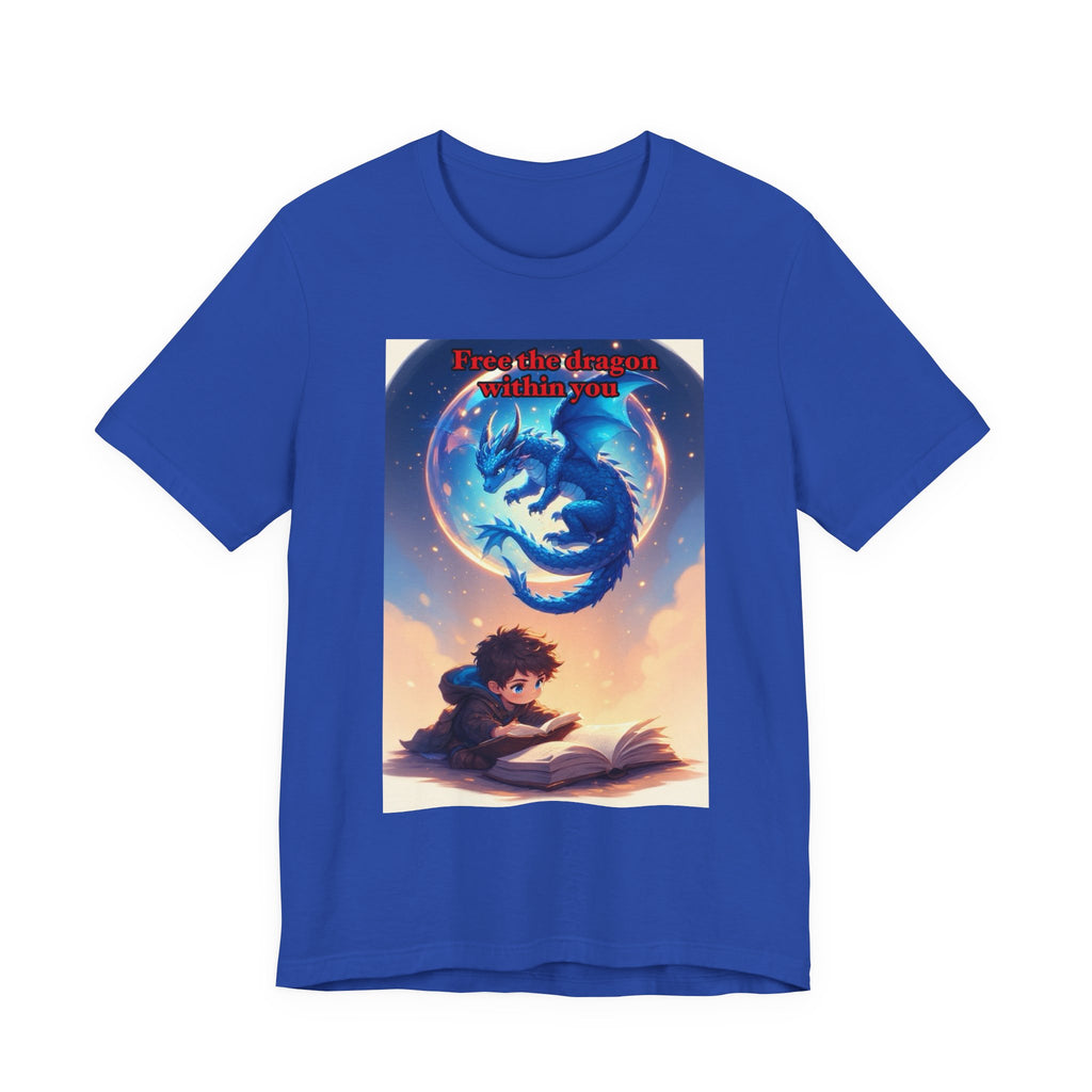 “Free the dragon within you.” Male themed t-shirt